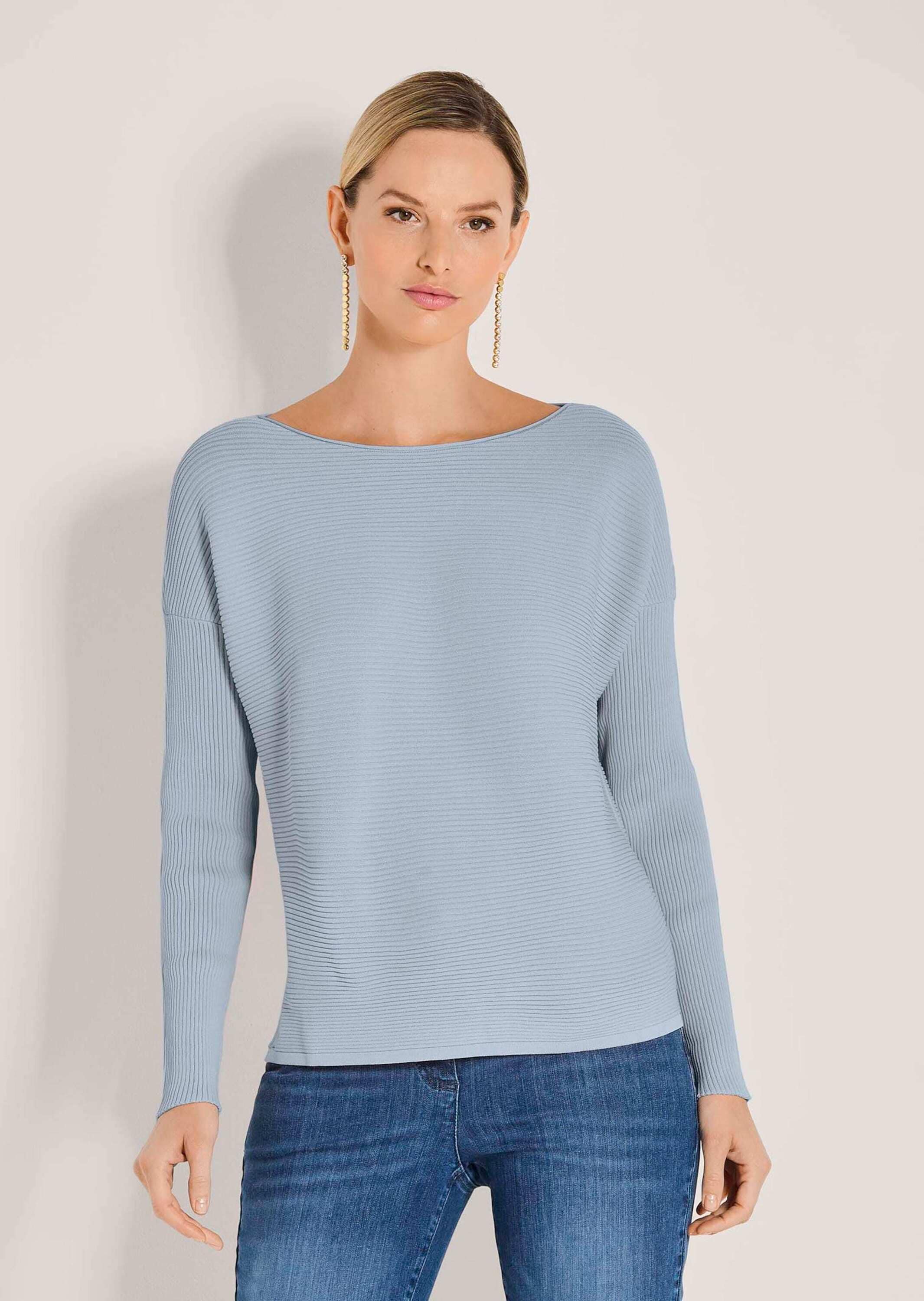 MADELEINE Longpullover »Strickpullover Lässiger Oversized-Pullover mit U-Boot-Ausschnitt«
