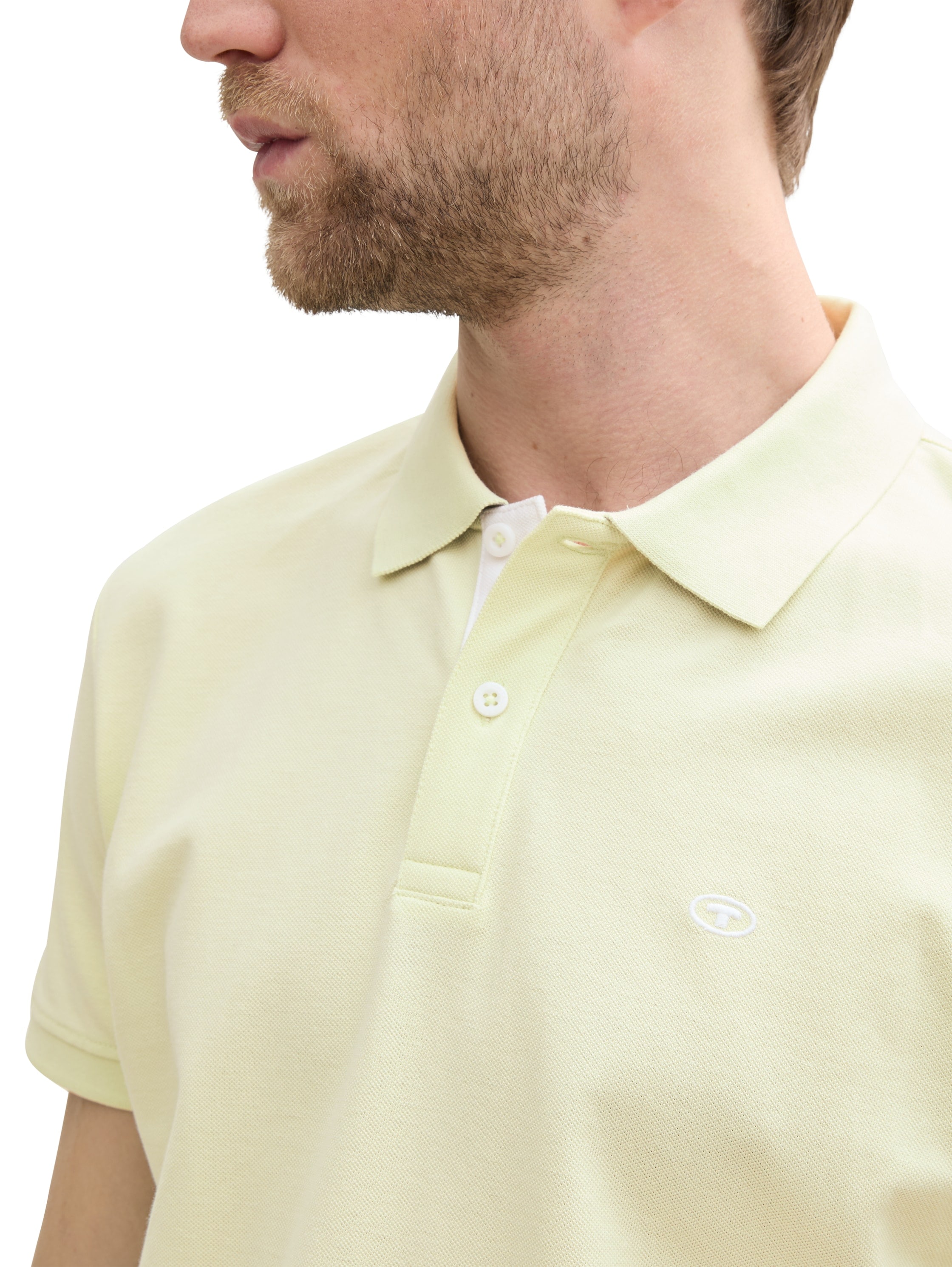 TOM TAILOR Poloshirt, mit farblich hervorgehobener Knopfleiste