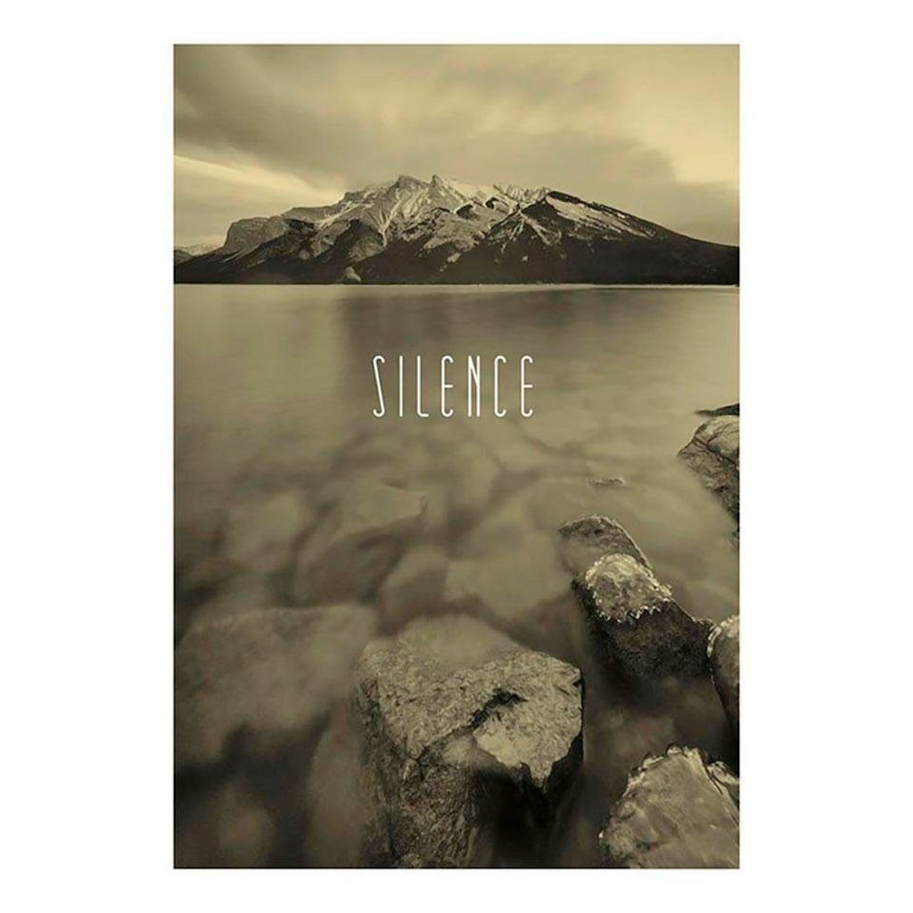Komar Poster »Word Lake Silence Sand«, Natur, (1 St.)