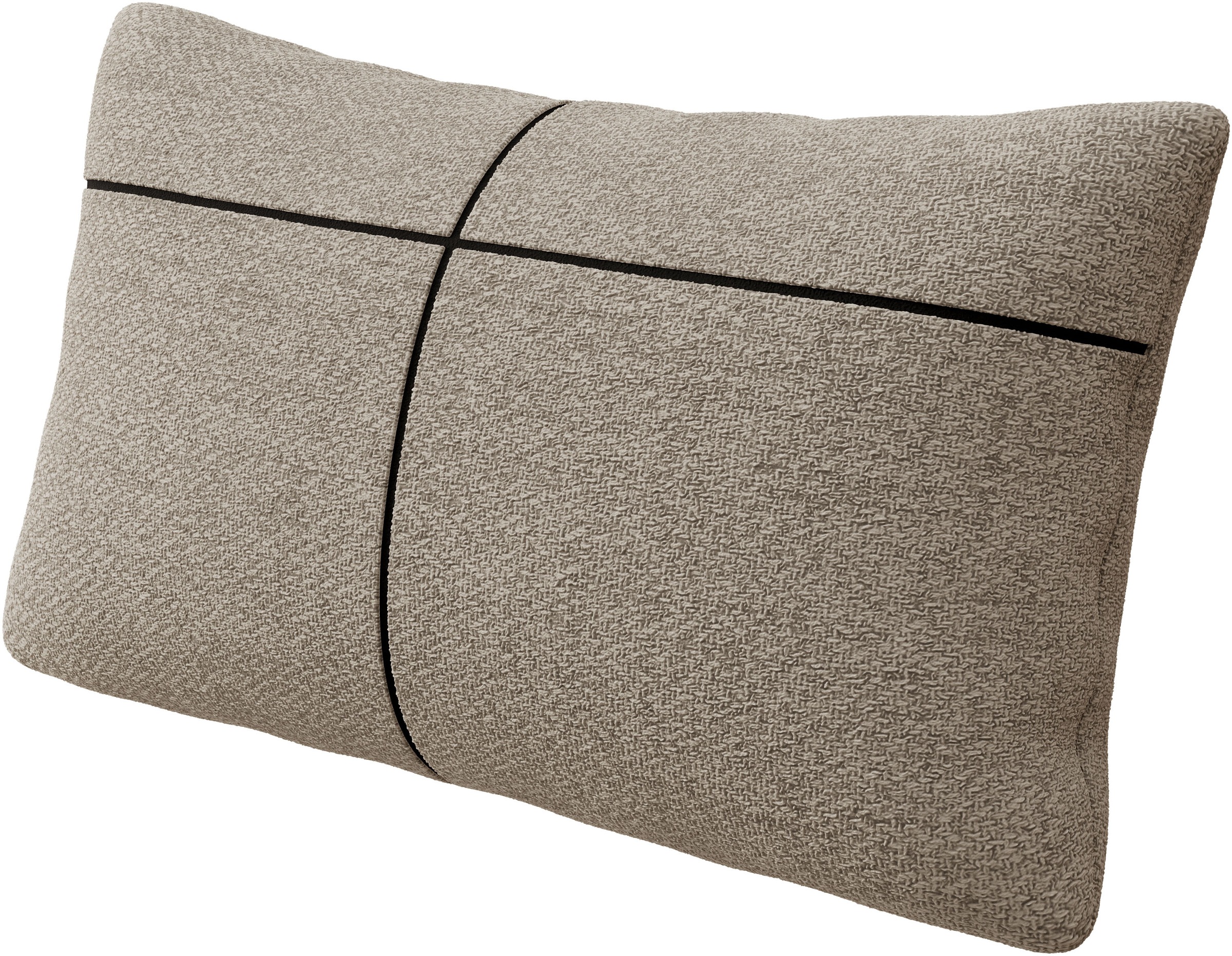 Home affaire Ecksofa »Cross, mit softem Sitz, L-Form, wendbare Zierkissen, Breite 284 cm« Couch mit vielen Kissen, stylische Kreuznaht, elegante Metallfüße
