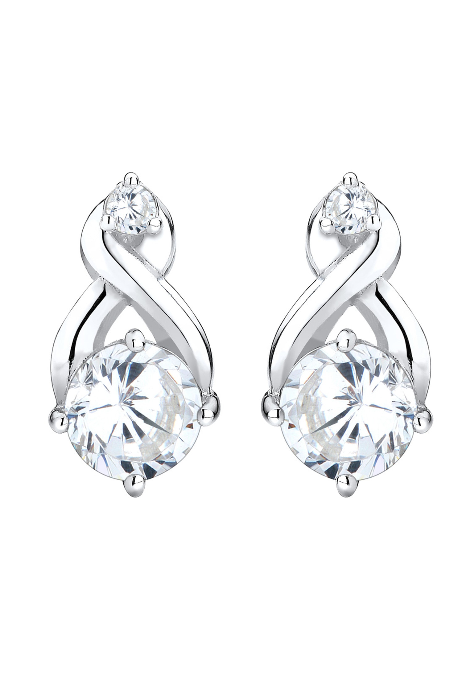 Elli Paar Ohrstecker »Ohrringe Elli Ohrringe Infinity Zirkonia Glamour Elegant 925 Silber«