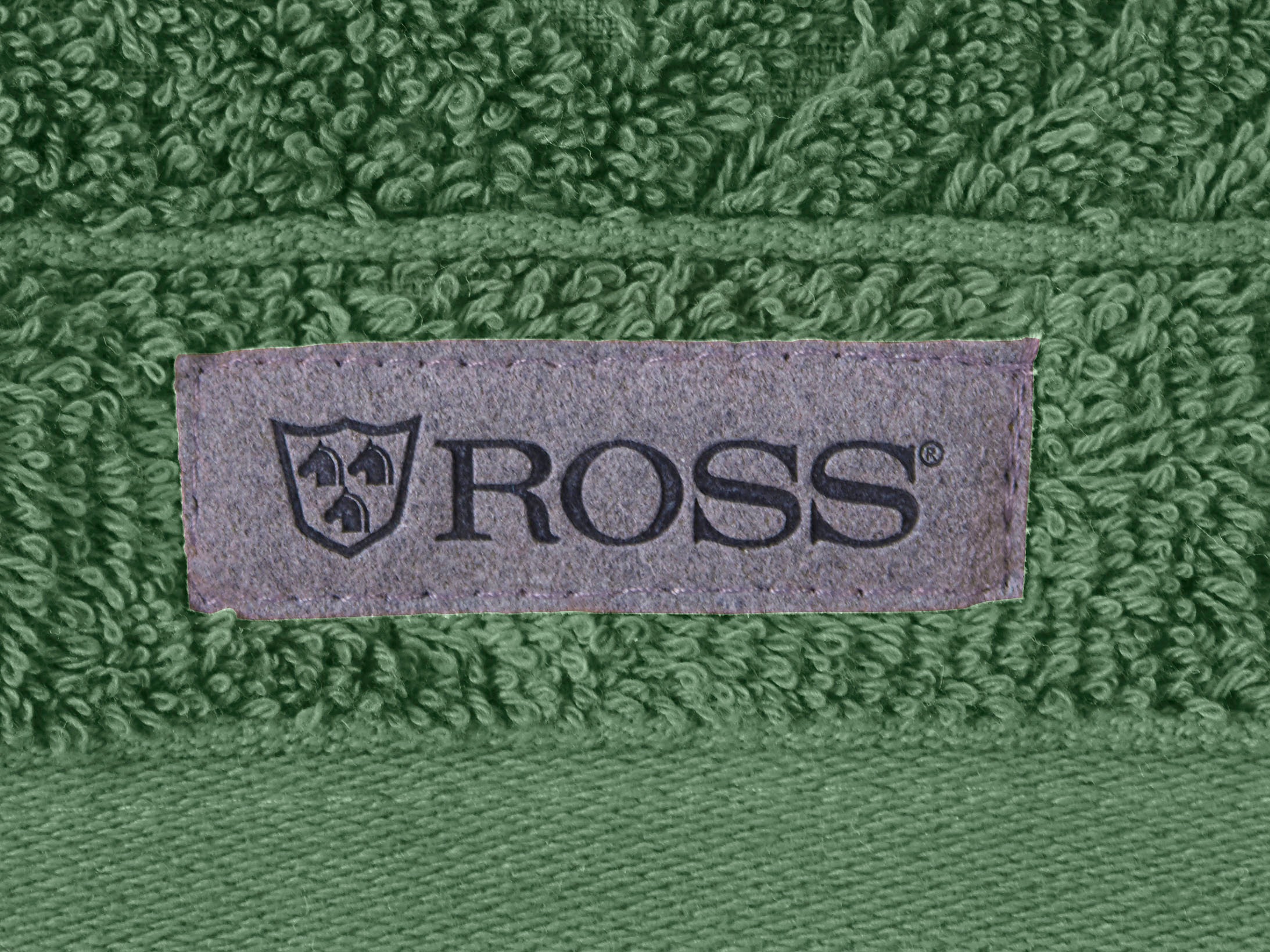 ROSS Handtuch »Smart«, (2 St.), Uni-Rippe mit Velourslabel