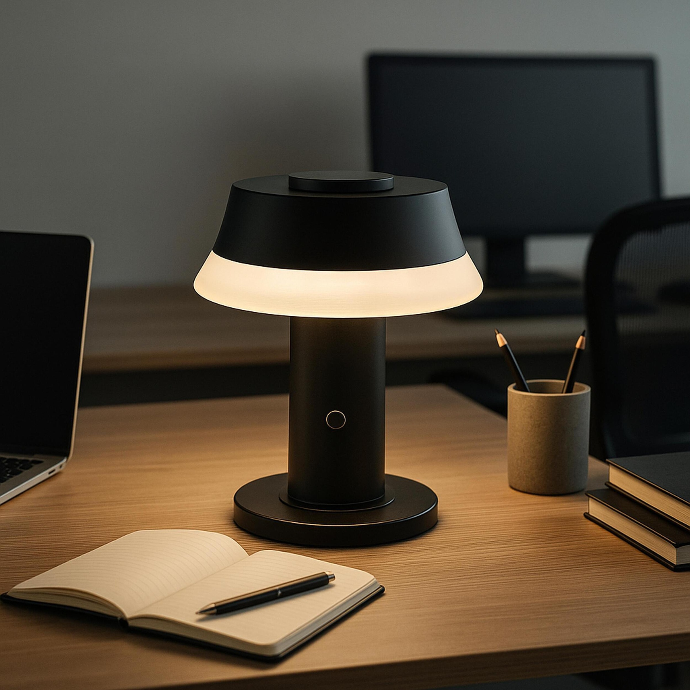 Brilliant LED Tischleuchte »Kinich« LED-Modul 1 Stk. Warmweiß LED Akku-Leuchte, 17 cm, 240 lm, per wireless charging & USB ladbar
