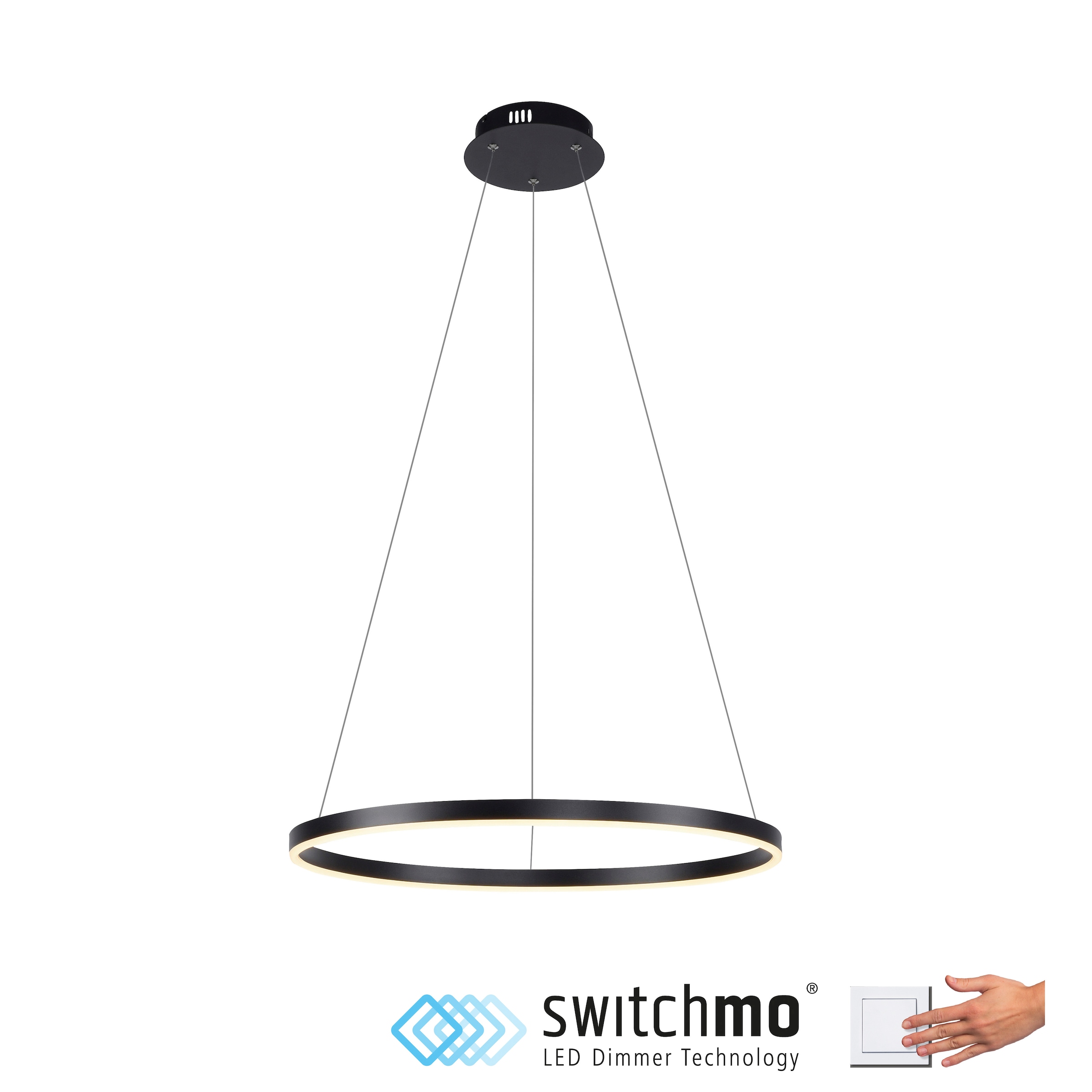 JUST LIGHT Pendelleuchte »RITUS«, 1 flammig, Leuchtmittel LED-Board | LED fest integriert, LED, dimmbar, Switchmo