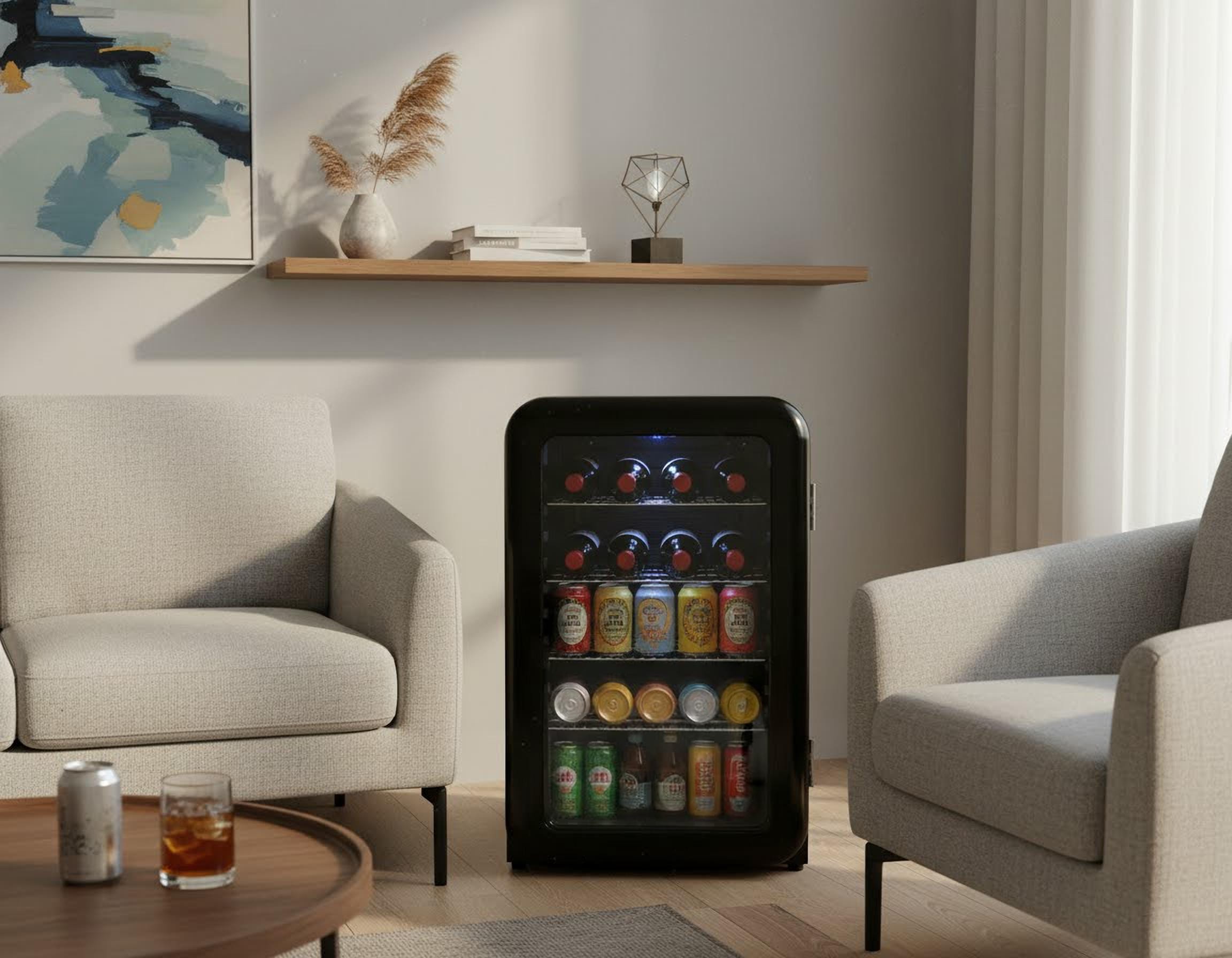 Hanseatic Getränkekühlschrank »HBC115ERBH« 83,5 cm hoch 55 cm breit