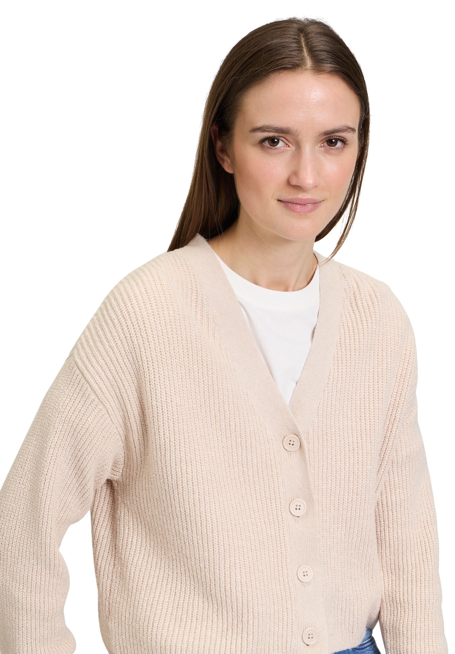 Cartoon Strickjacke »Basic-Strickjacke mit V-Ausschnitt«
