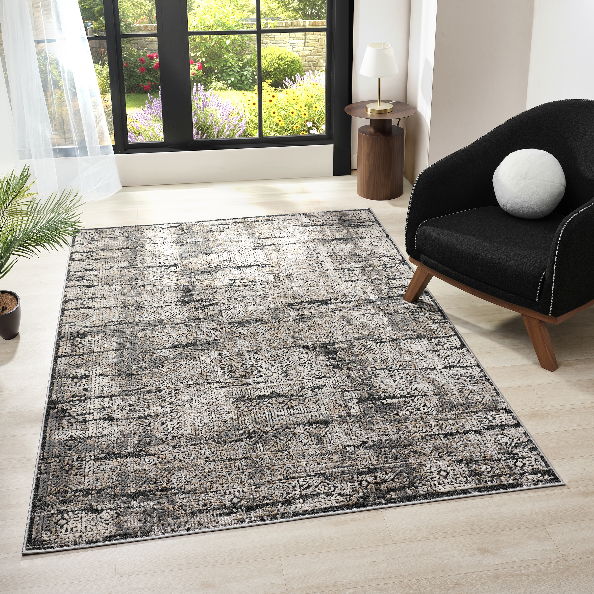 OTTO home Teppich »Selin« rechteckig 9 mm Höhe dezenter Glanz, Schrumpf-Garn-Effekt, im Vintage-Look, dichte Qualität