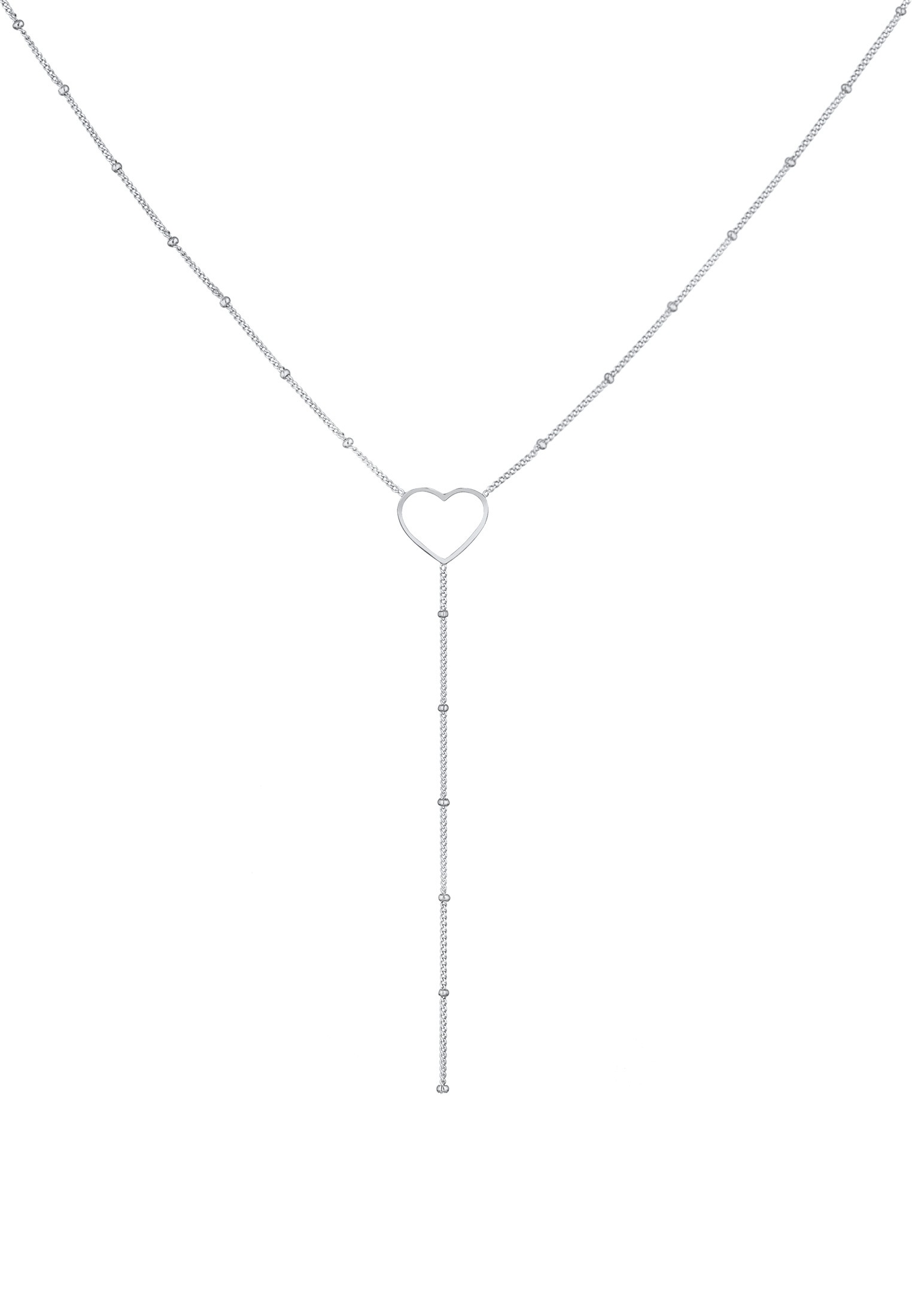Elli Y-Kette »Halskette Y-Kette Kugelkette Herz Kombinierbar 925 Silber«