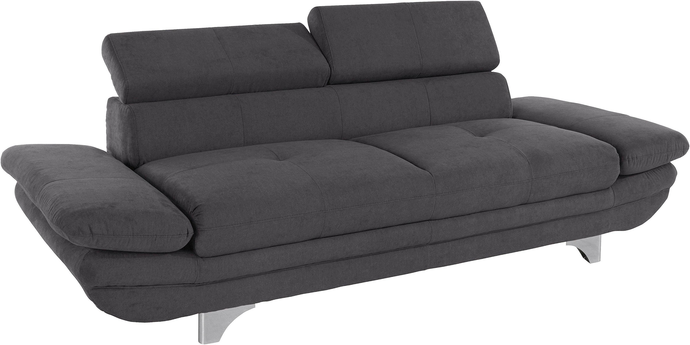COTTA Polstergarnitur »Enterprise«, (Set), Set bestehend aus 2,5-Sitzer mit Arm- & Kopfteilverstellung & Hocker