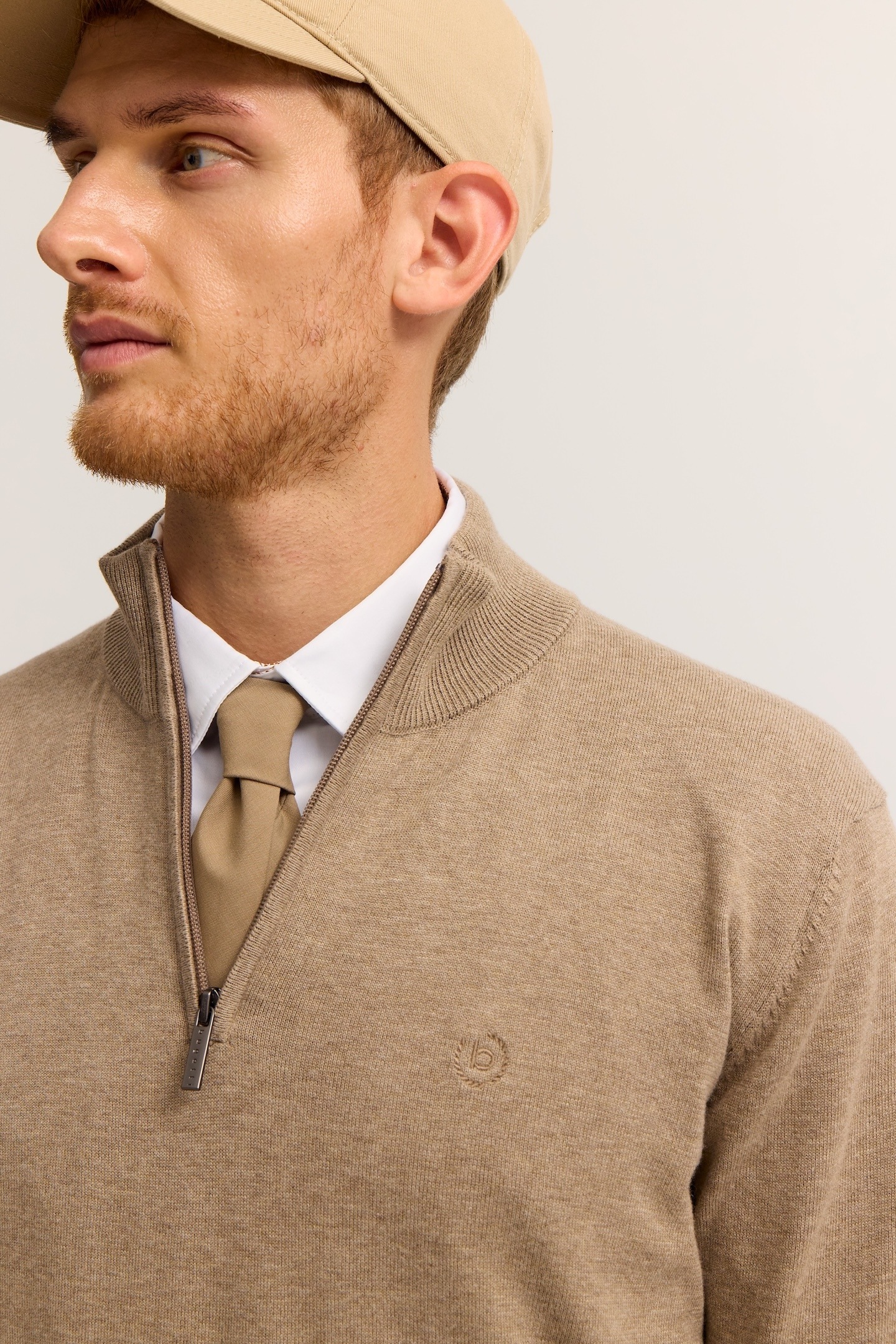 bugatti Troyer »Regular Fit« aus Baumwolle mit Reißverschluss