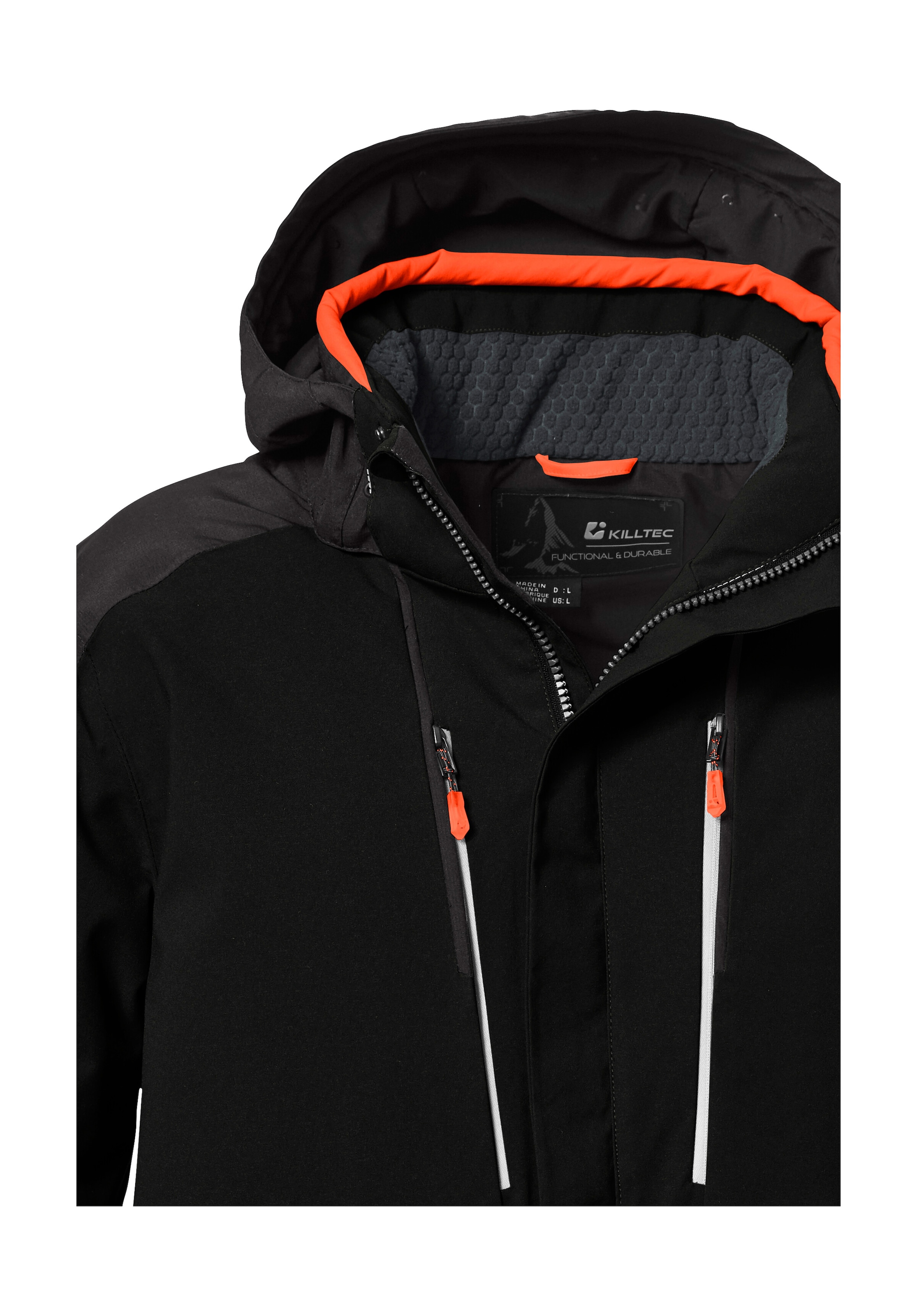 Killtec Skijacke »KSW 69 MN SKI JCKT«, Atmungsaktive, wasserdichte Skijacke mit abnehmbarer Kapuze