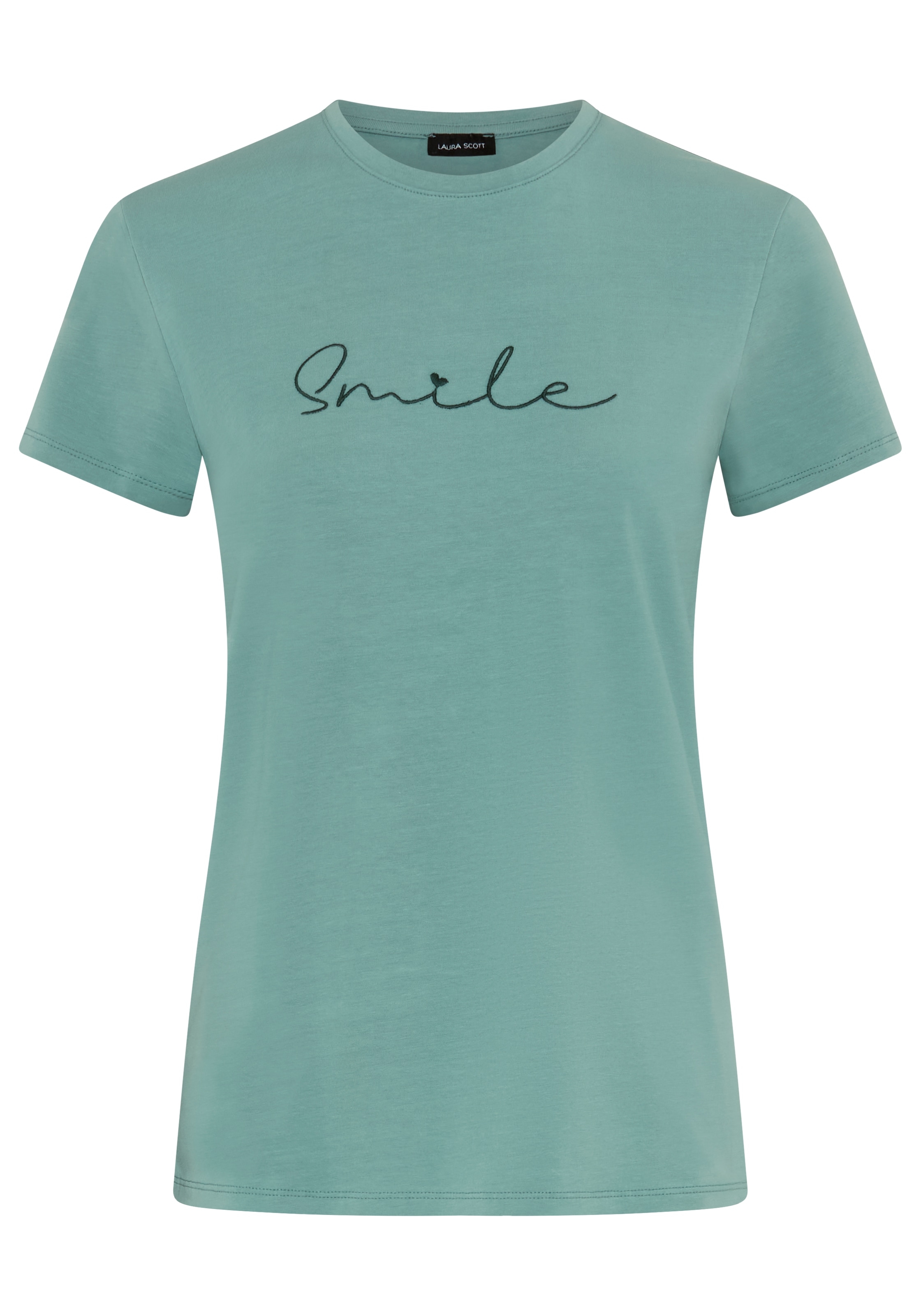 Laura Scott T-Shirt im Basic-Stil, mit Rundhalsausschnitt, aus elastischem Single Jersey