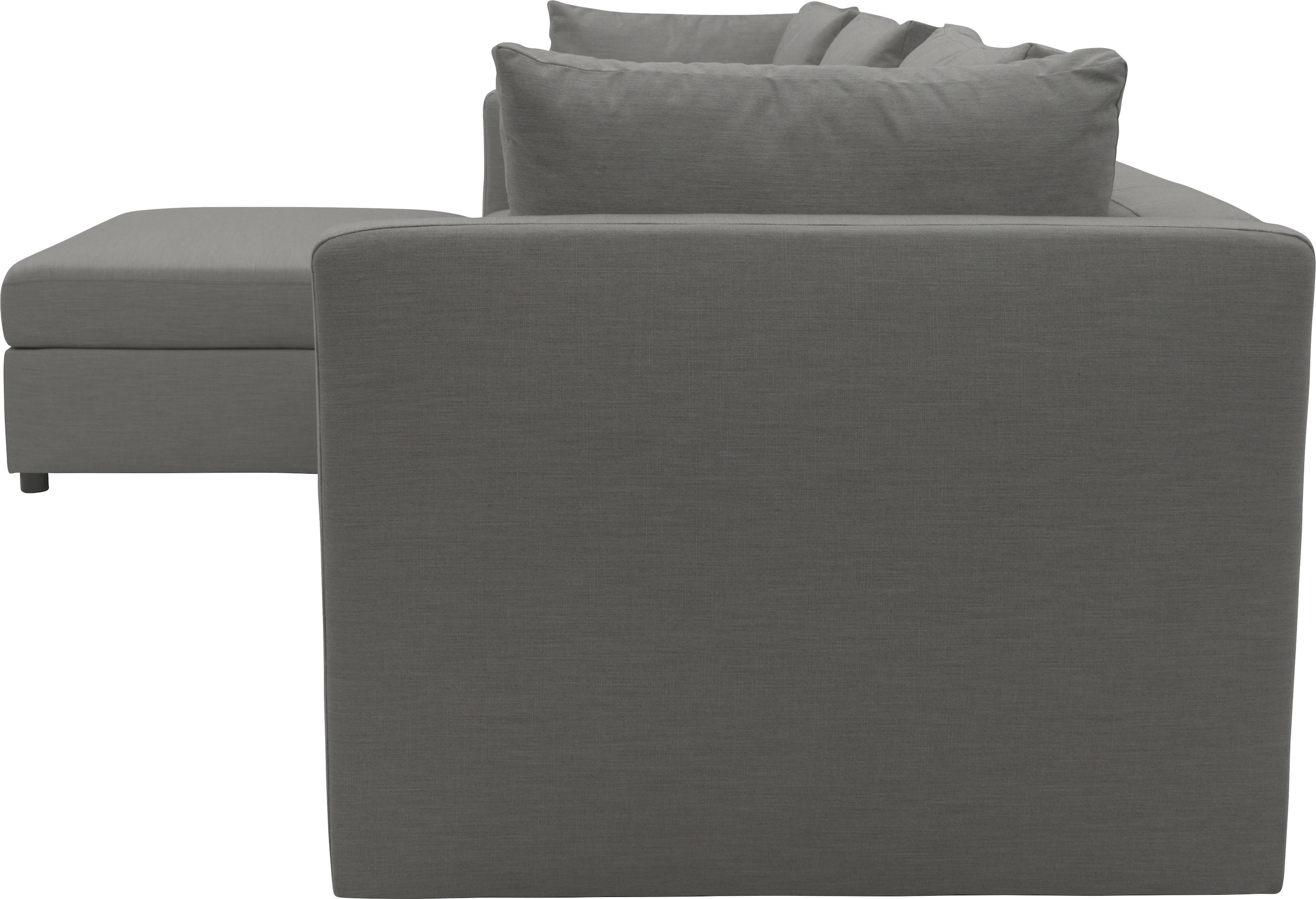 DOMO collection Ecksofa »Solskin, individuell erweiterbar/kombinierbar L-Form«, mit losen Kissen. Rücken- und Seitenteile als Stecksystem.