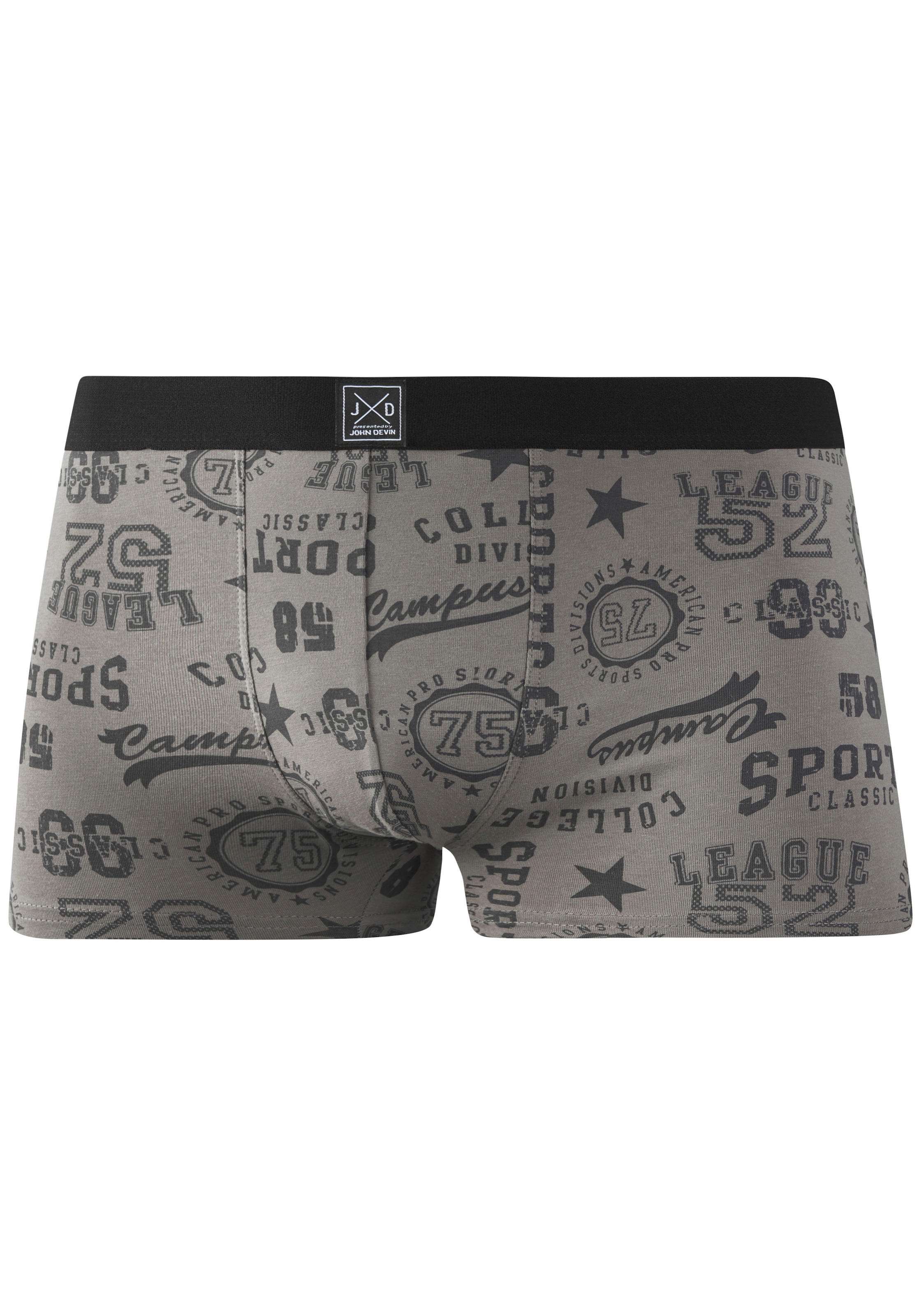 John Devin Boxer »Boxershorts für Herren« Packung, 3 Stk. aus weichem Jersey-Material, 3er-Pack, teils lustig bedruckt