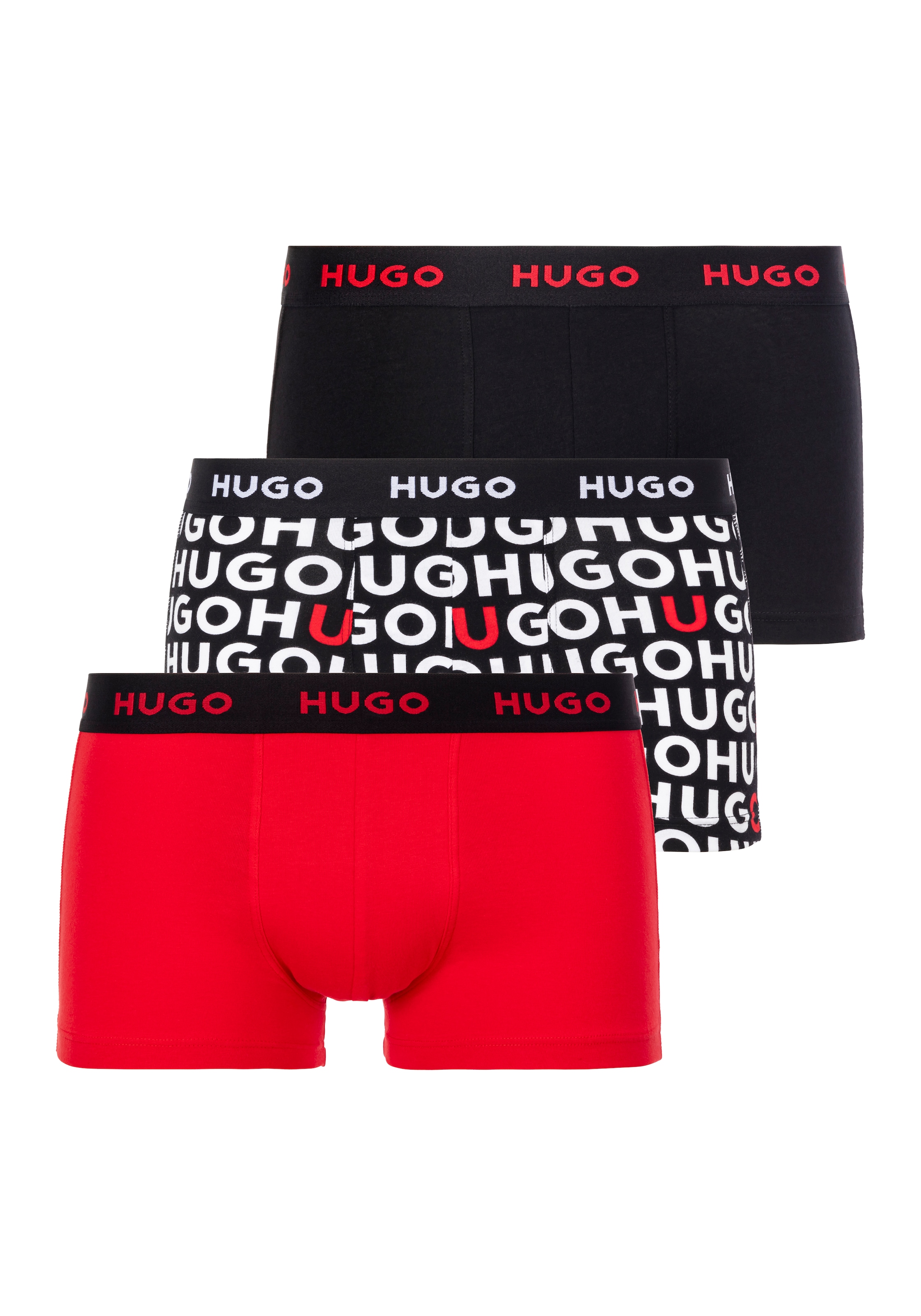 HUGO Underwear Trunk »TRUNK TRIPLET DESIGN«, (Packung, 3 St.), mit Logobund