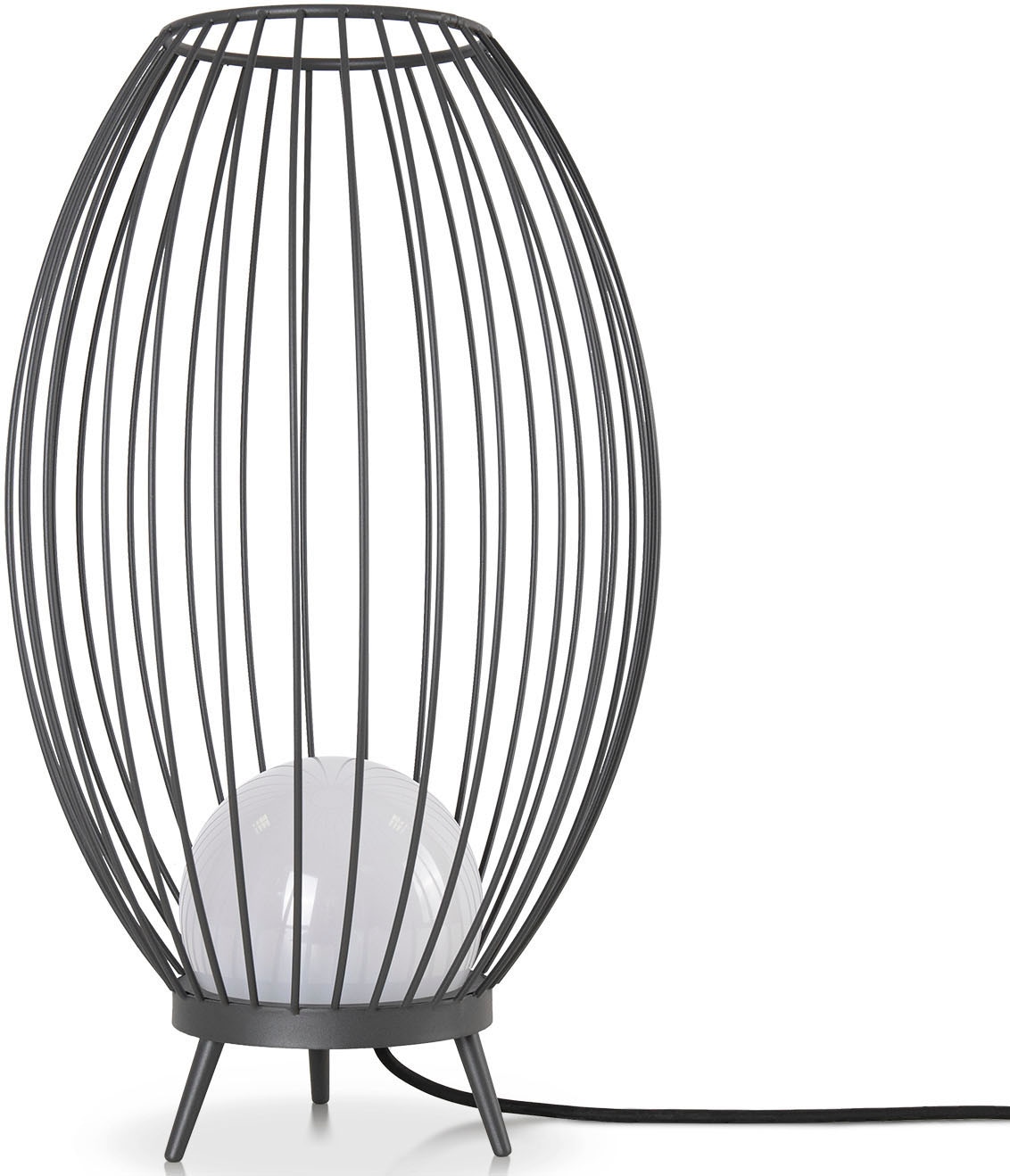 Paco Home Stehlampe »AUZZURRA«, Leuchtmittel E27 | ohne Leuchtmittel, Outdoorleuchte Außenleuchte E27 Vintage Aluminium IP54 Terrasse Korb
