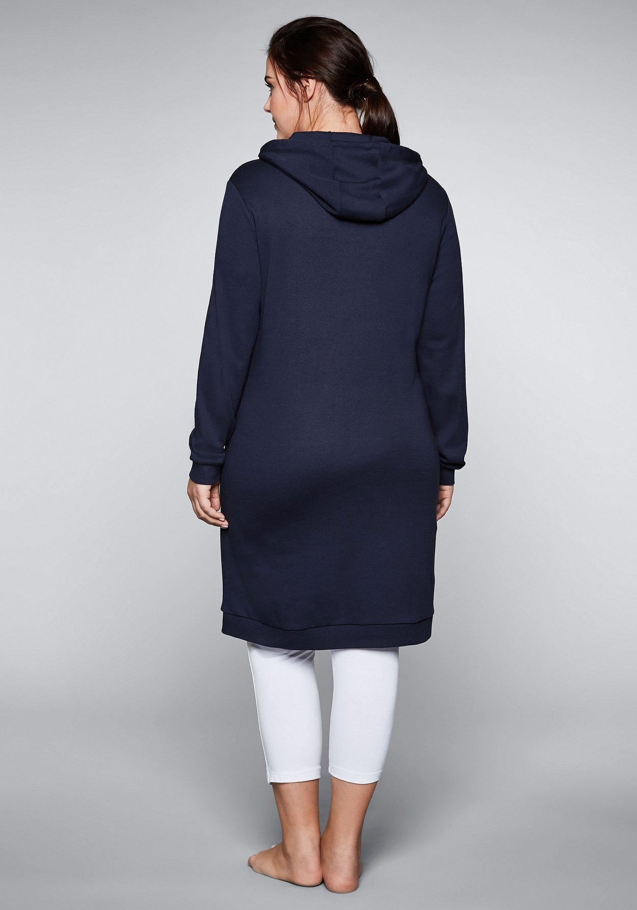Sheego Sweatkleid »Sweatkleid mit Kapuze und Kängurutasche«