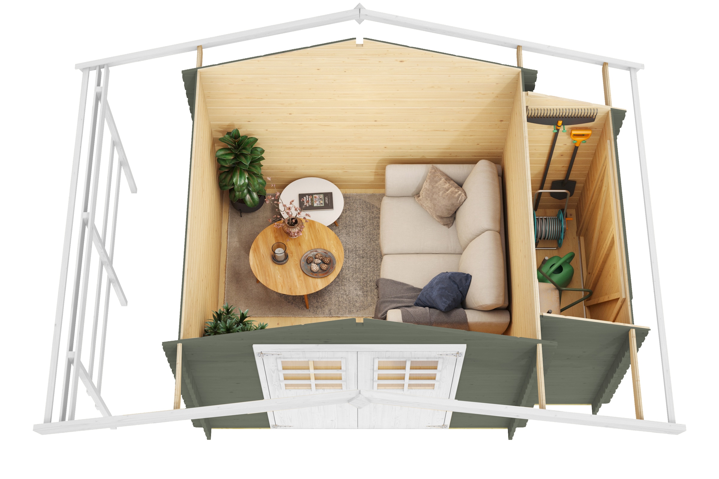 Nordic Holz Gartenhaus »Vilano 2« mit 3 getrennten Bereiche
