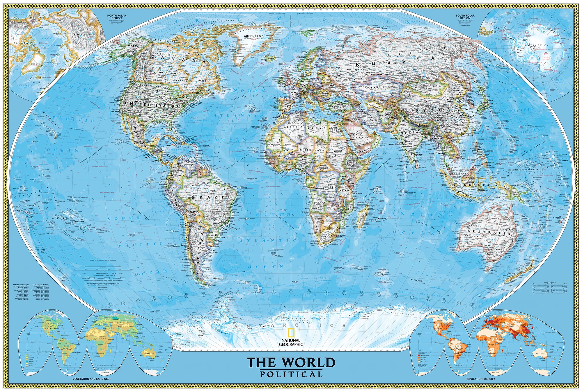 Komar Fototapete »The World Political«, Comic-botanisch, 368 x 248 cm