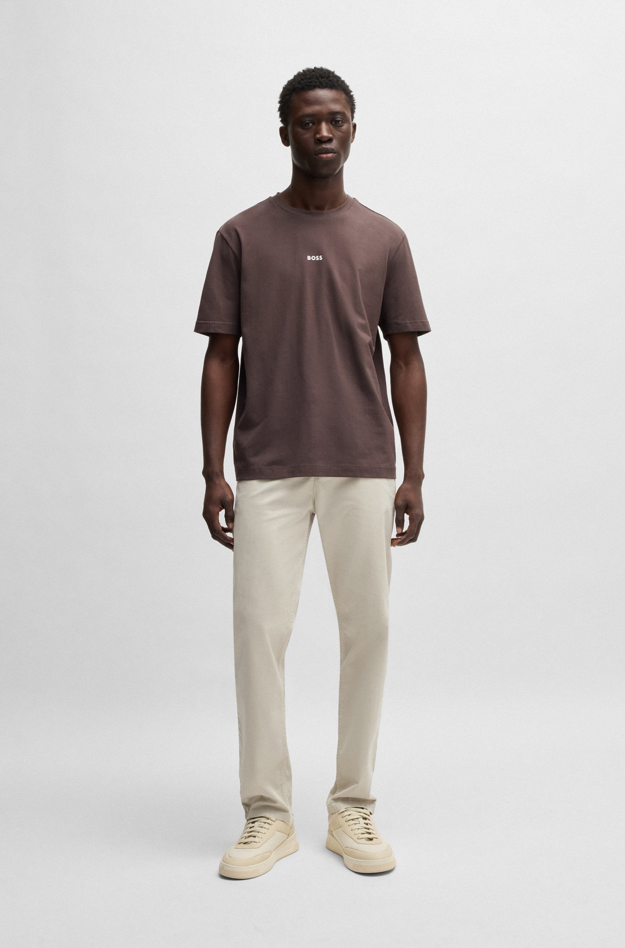 BOSS ORANGE Chinohose »tapered«, mit BOSS Logo hinten