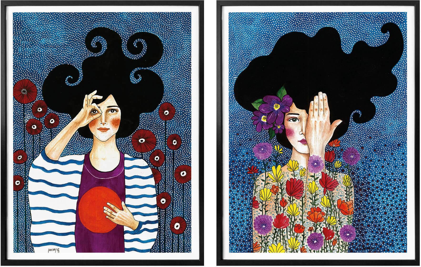 Wall-Art Poster »Hülya - Augenblicke«, (Set), mit Rahmen, Poster, Wandbild, Bild, Wandposter