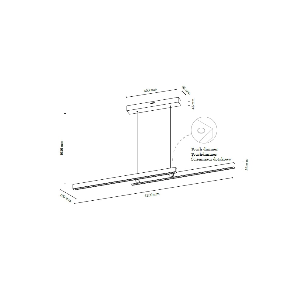 SPOT Eichenholz, Touch flammig-flammig, 24V-LED-Modul, integriertem Dimmer mit Hängeleuchte, OTTO Pendelleuchte 2 online bei »SMAL«, Light