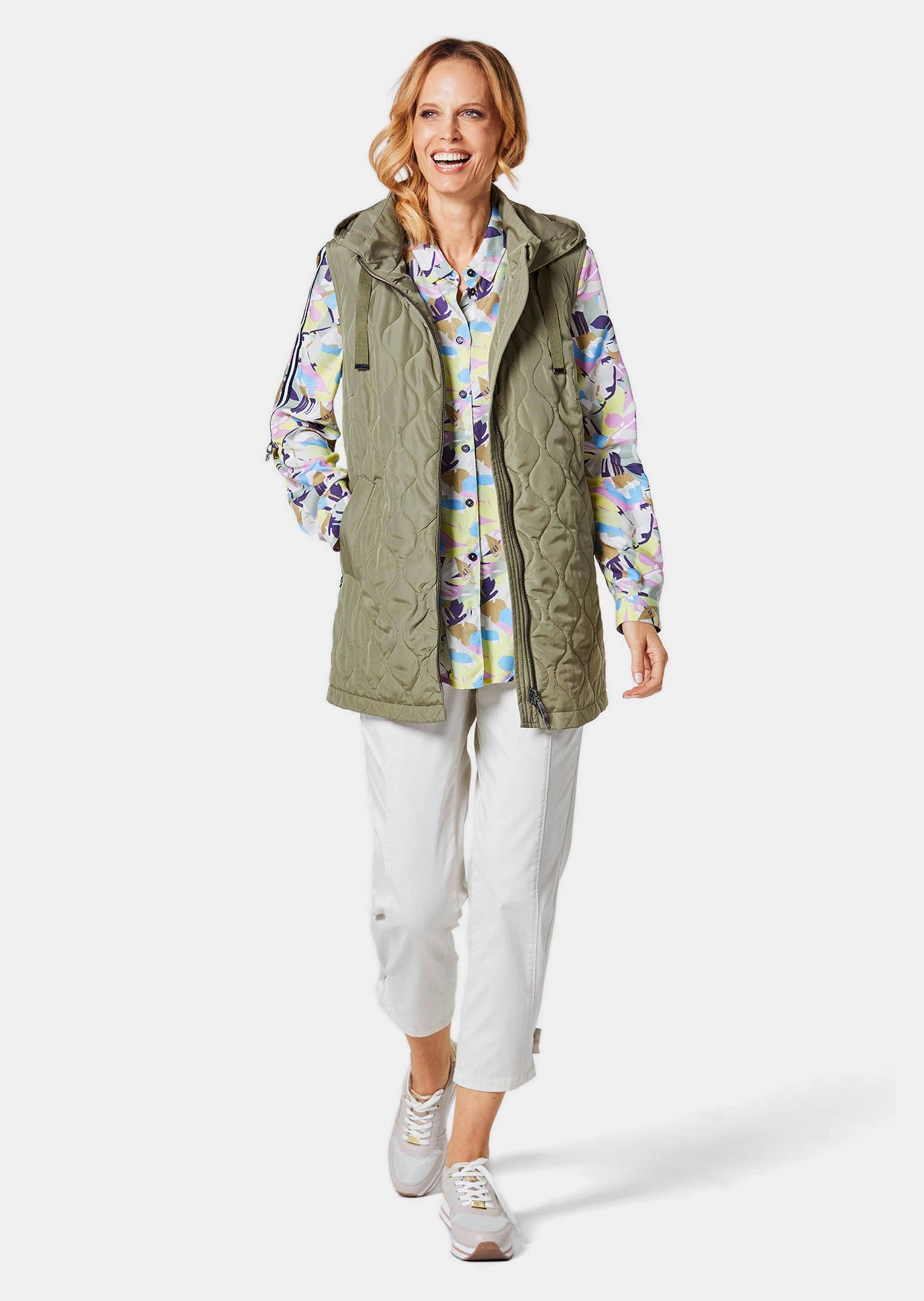 GOLDNER Kurzweste »Weste mit Kapuze«