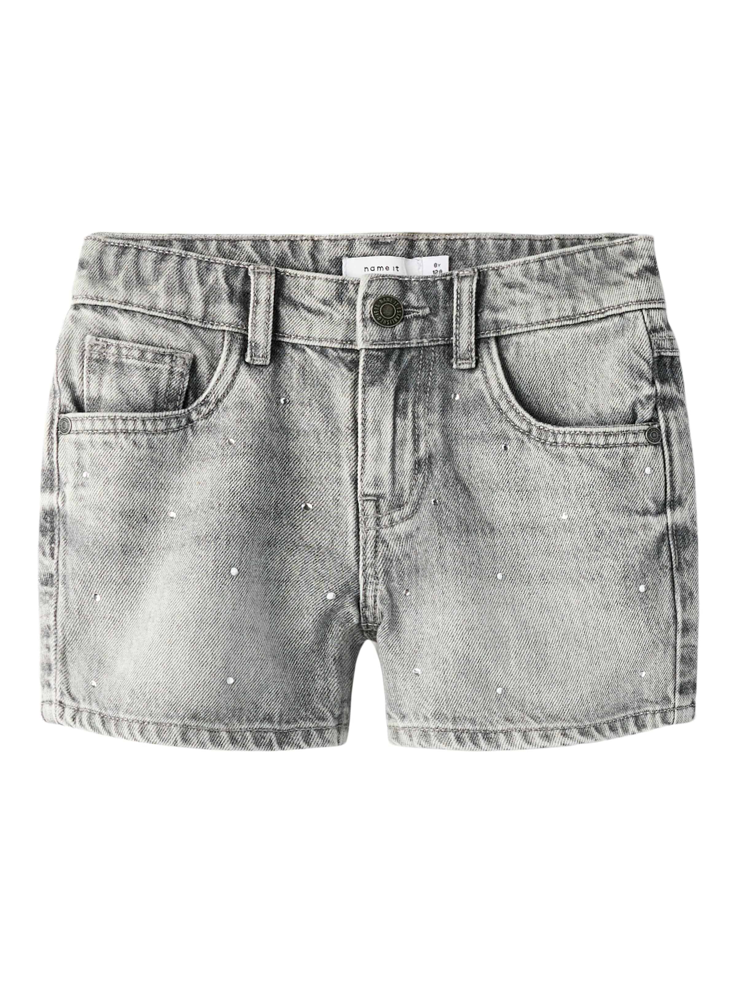 Name It Jeansshorts »NKFROSE REG DNM SHORTS 6042-AC NOOS« Baumwolle, mit Glitzersteinchen