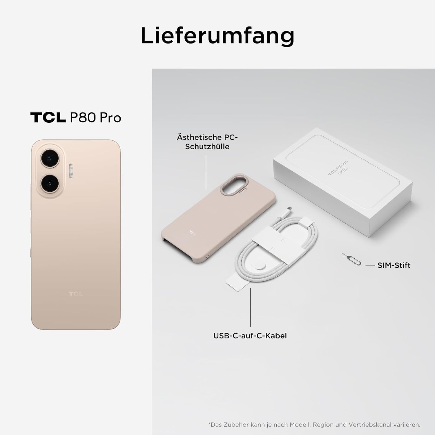 TCL Smartphone »P80 Pro 8+256GB« Sunlit Gold NXTPAPER-Technologie