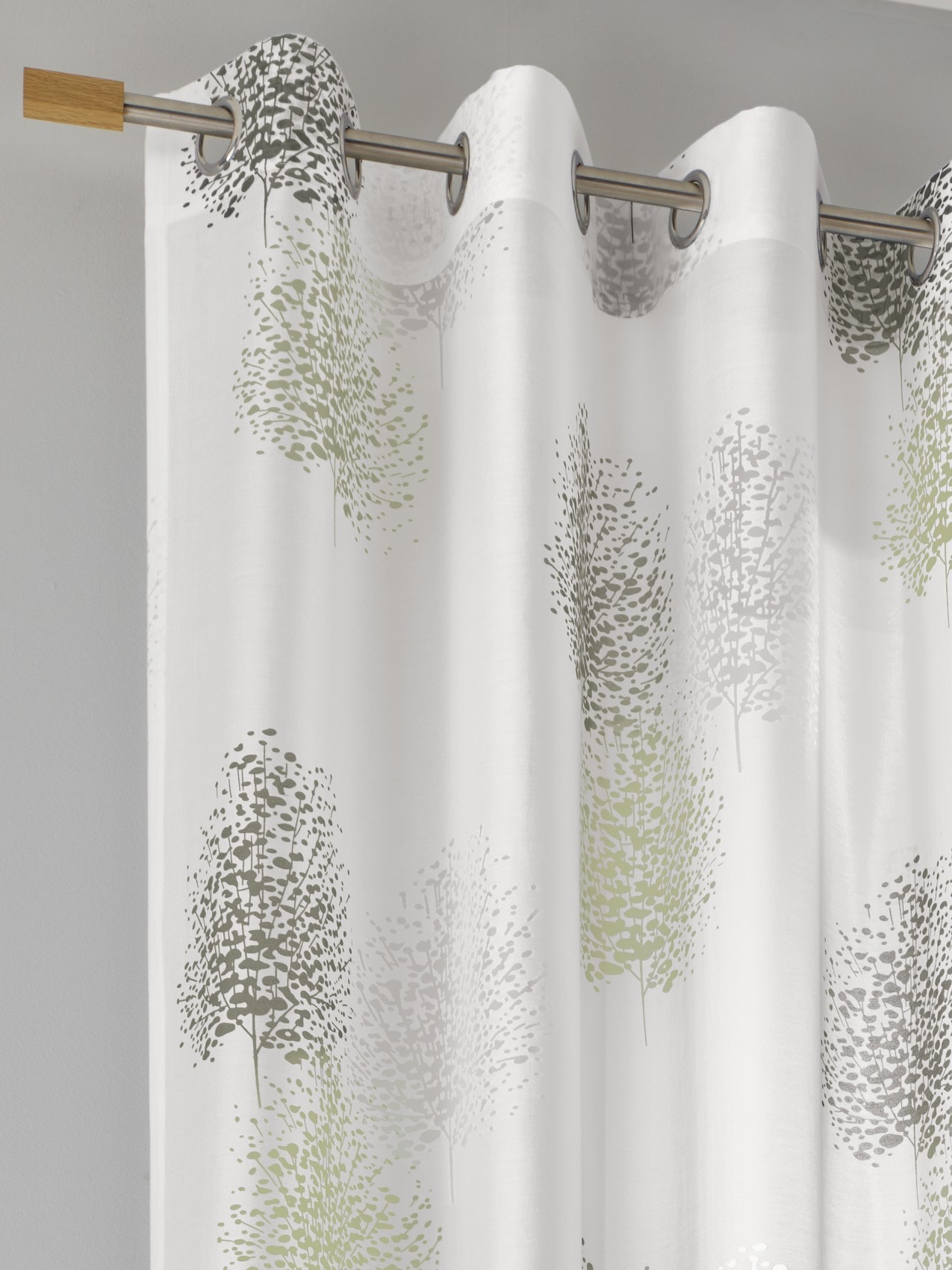 Kutti Vorhang »Belinda« Ösen 1 Stk. tlg. Gardine, halbtransparent, Ausbrenner, bedruckt, Viskose-Polyester