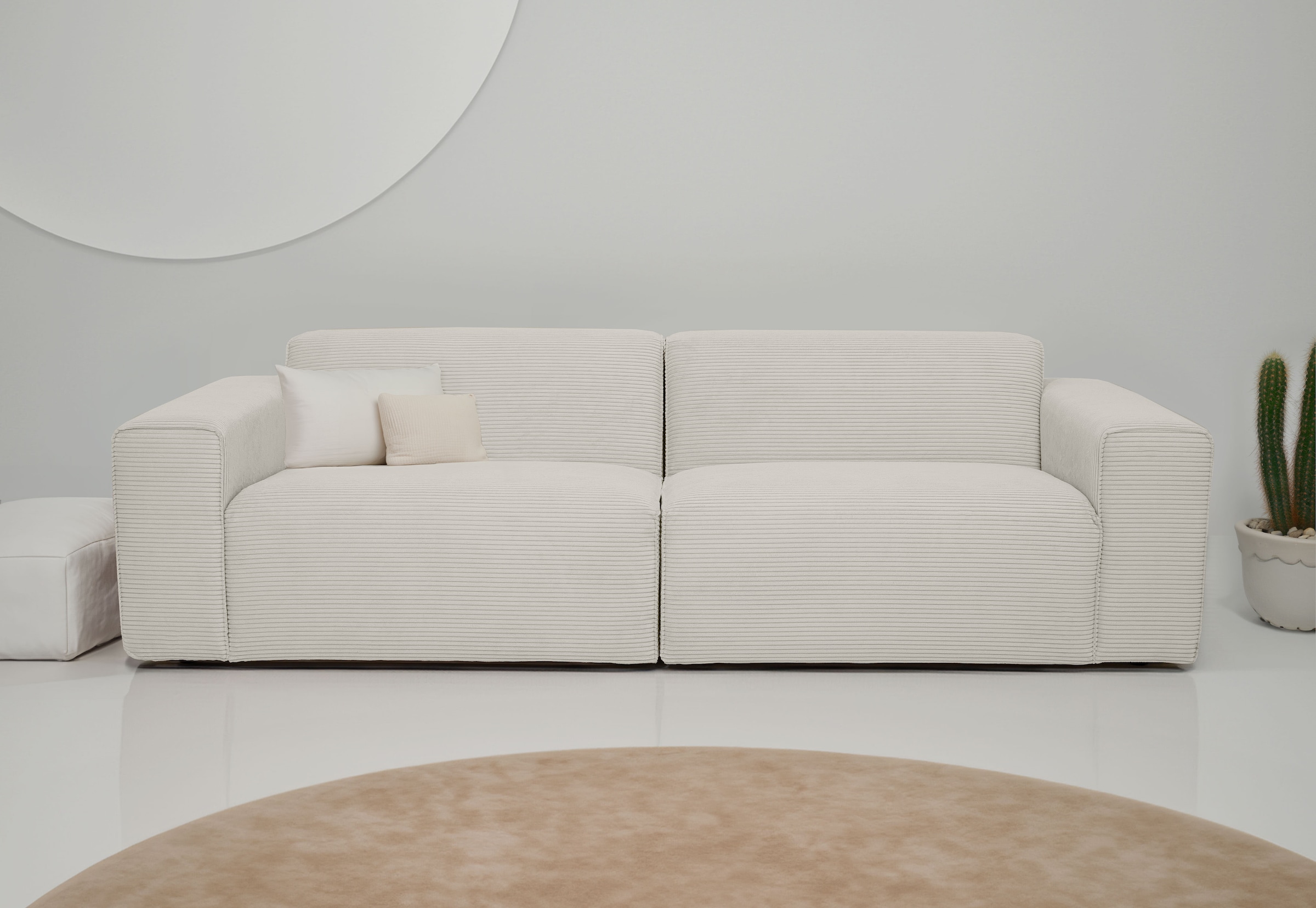 INOSIGN 3-Sitzer »Koa, 228 cm, Modulsofa in Webstoff, Cord«, Designsofa in Cord, weicher Lounge-Sitzkomfort