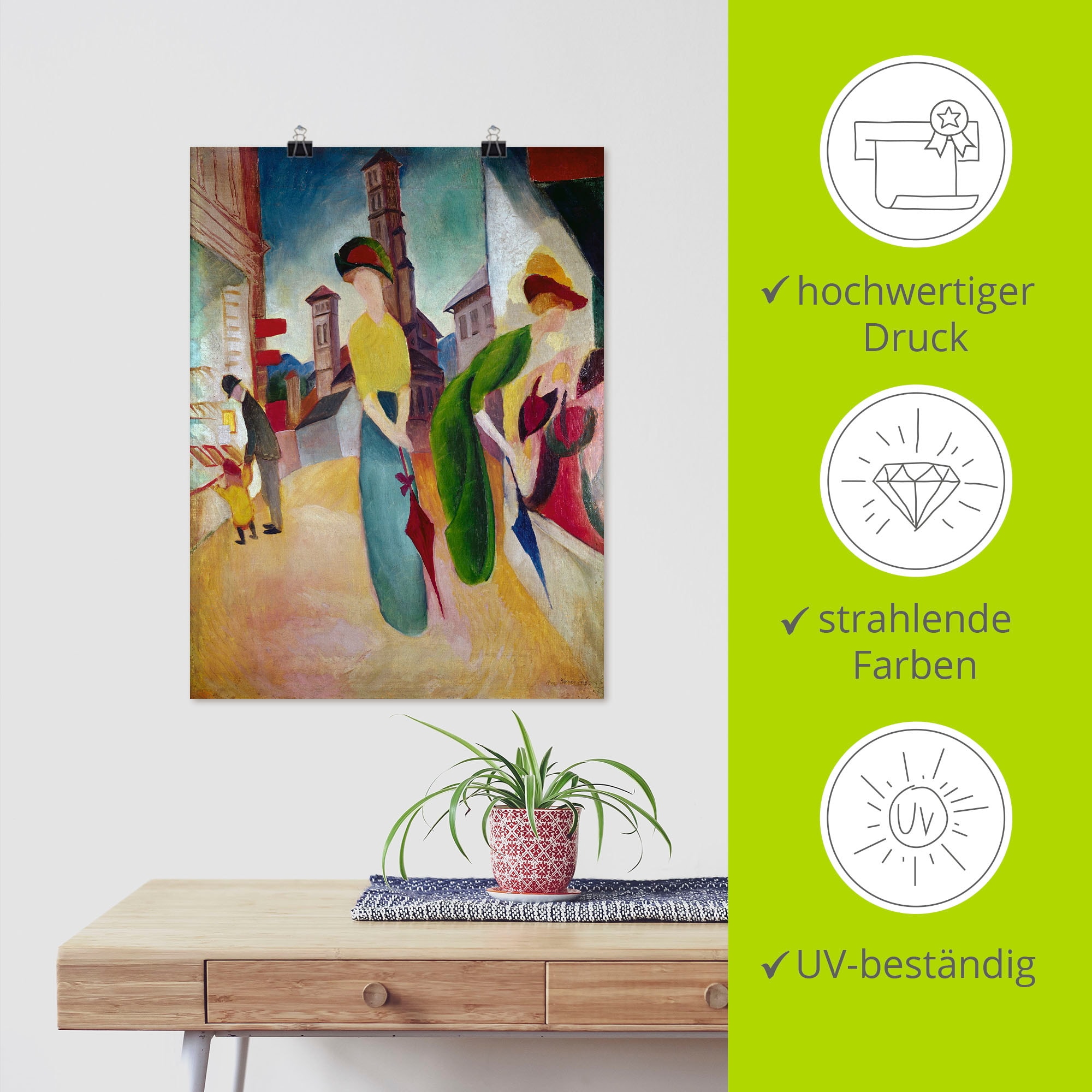 Artland Poster »Vorm Hutladen. 1913« Frau 1 Stk. tlg. ohne Rahmen