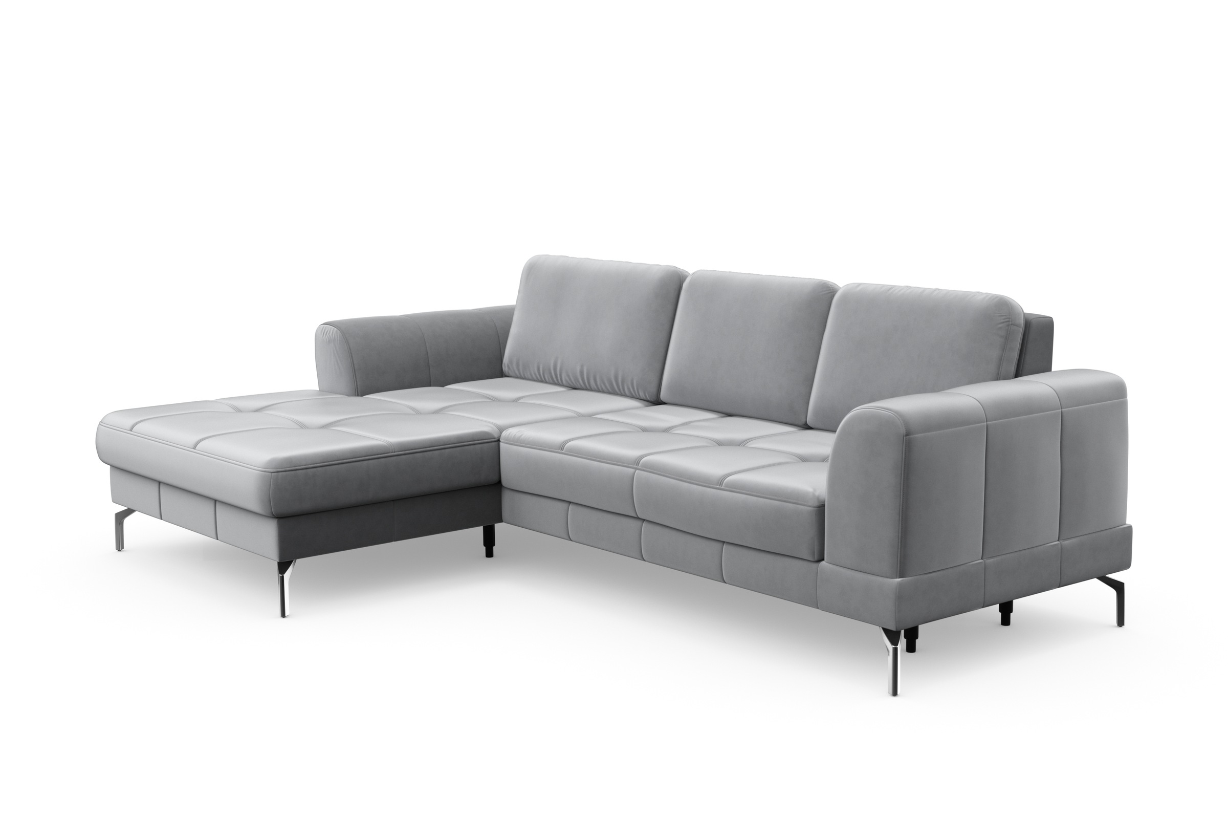 sit&more Ecksofa »Bendigo L-Form«, inklusive Sitztiefenverstellung, Bodenfreiheit 15 cm, 2 Fußfarben