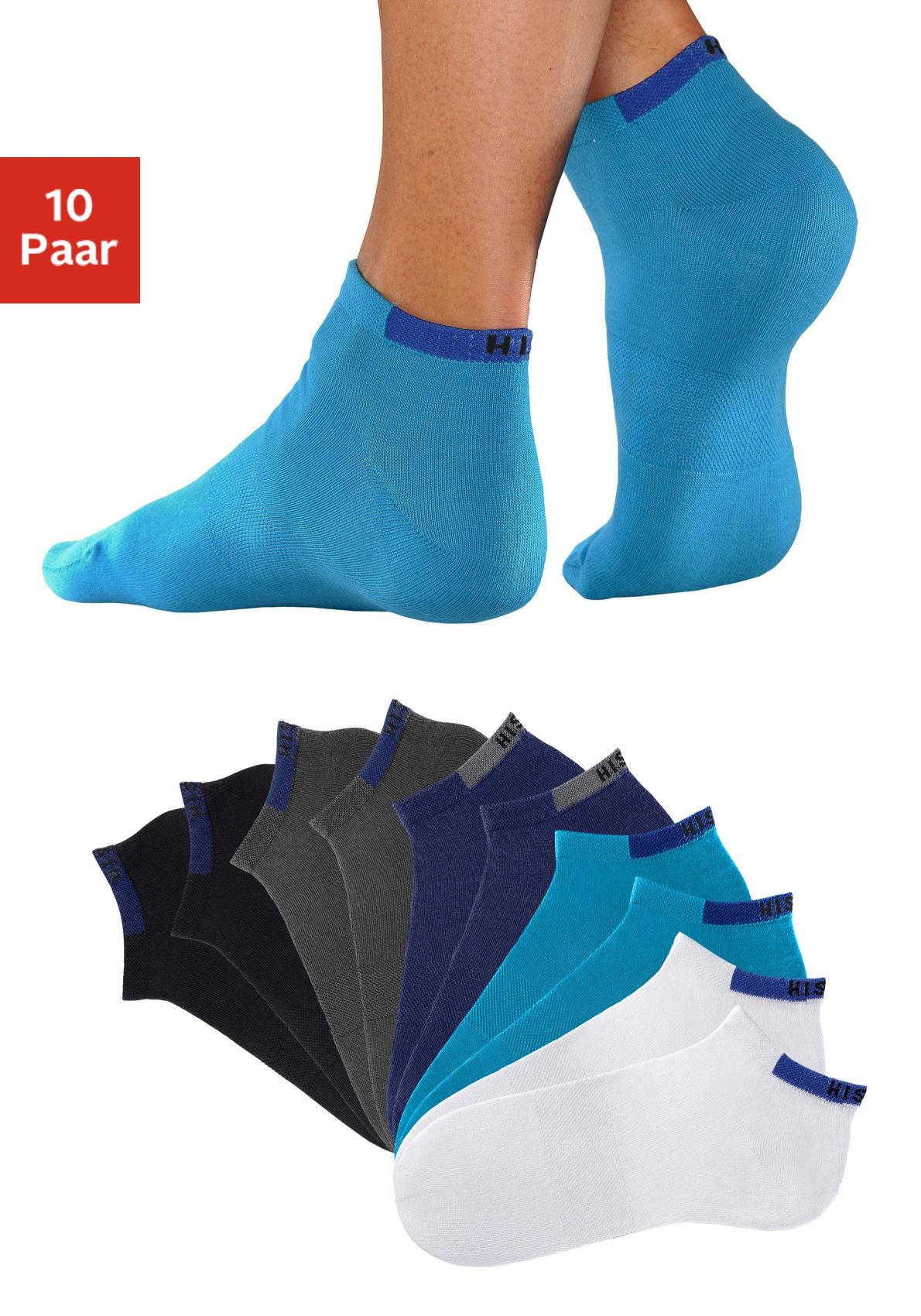 H.I.S Damen Sneakersocken Packung in blau, Größe 35-38