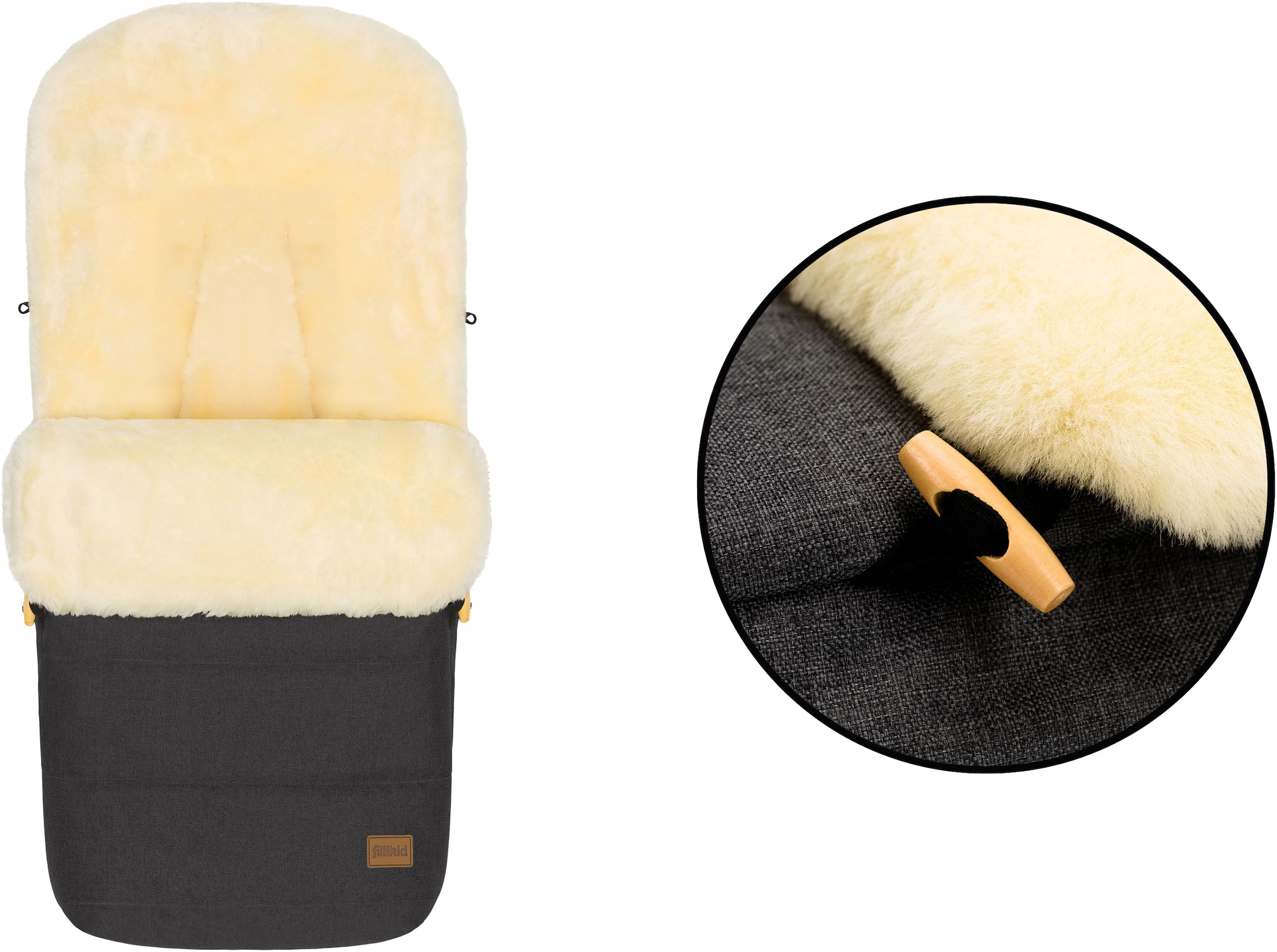 Fillikid Fußsack »Bernina Style mit Lammfell, Winterfußsack«