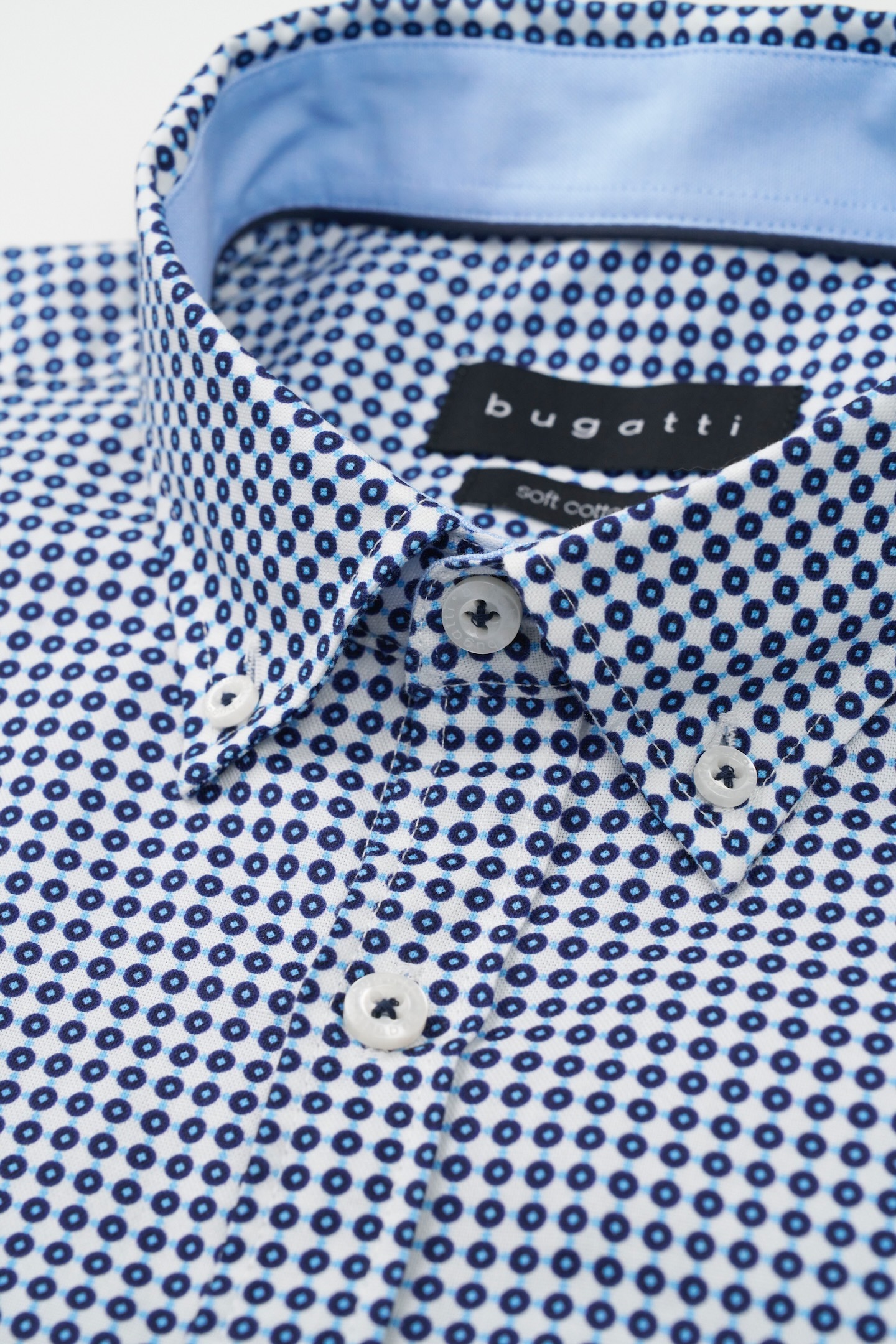 bugatti Langarmhemd, aus 100 % Baumwolle