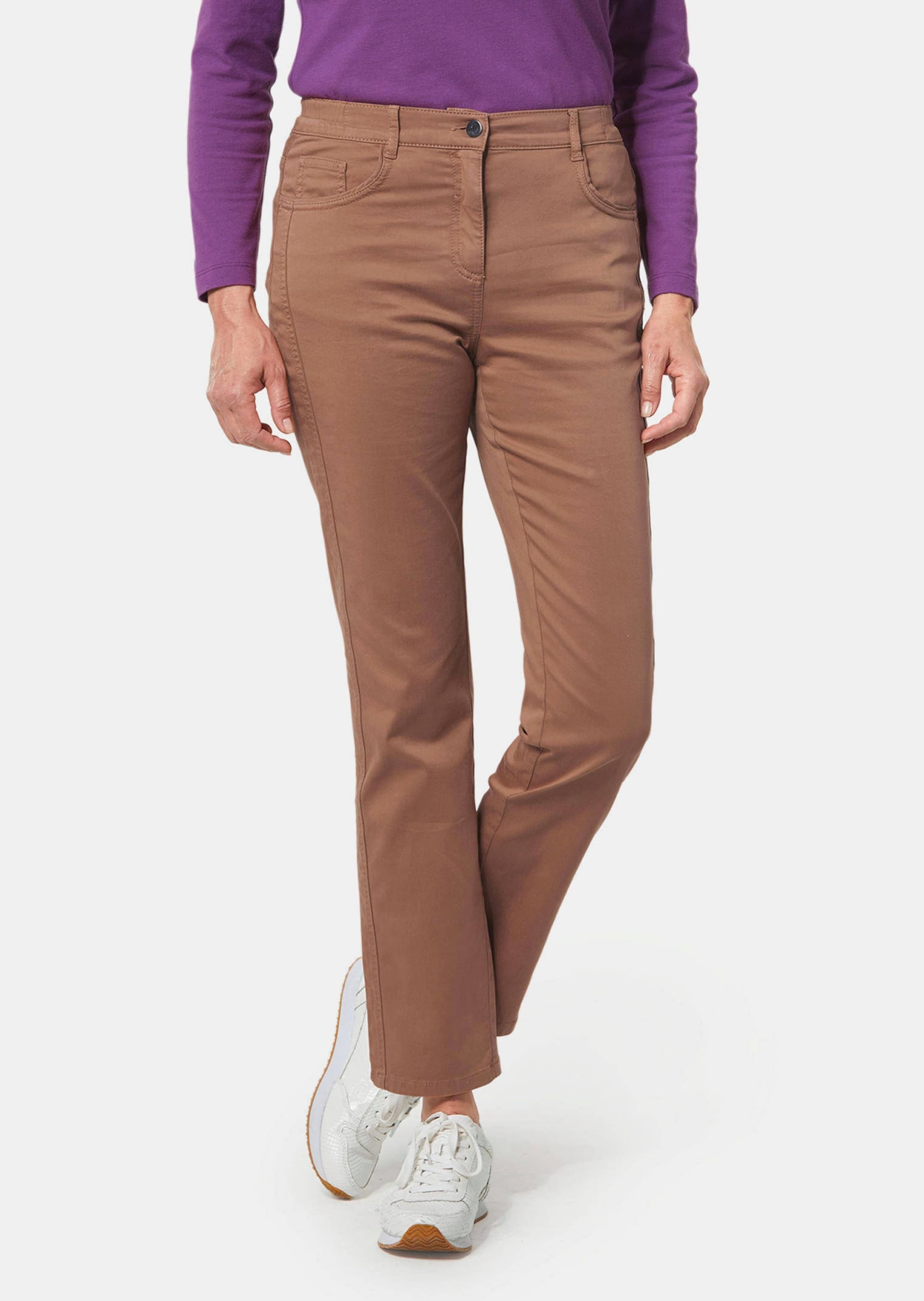 GOLDNER 2-in-1-Hose »Kurzgröße Hose Carla in jeanstypischer Form und trendstarker Farbe«