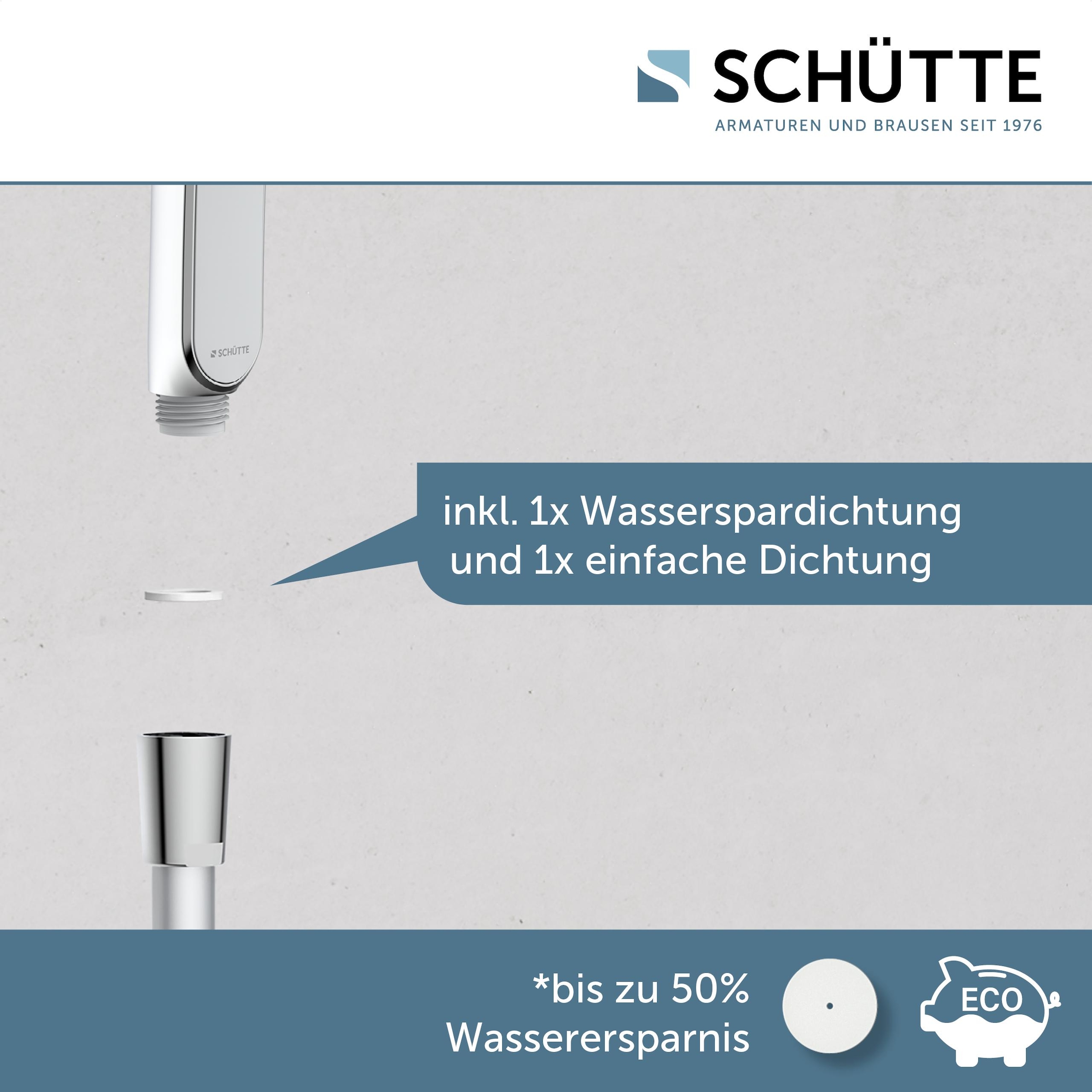 Schütte Stangenbrause-Set »KARIBIK«, (Komplett-Set, 4 tlg.), höhenverstellbar, mit Antikalk-Beschichtung, wassersparend