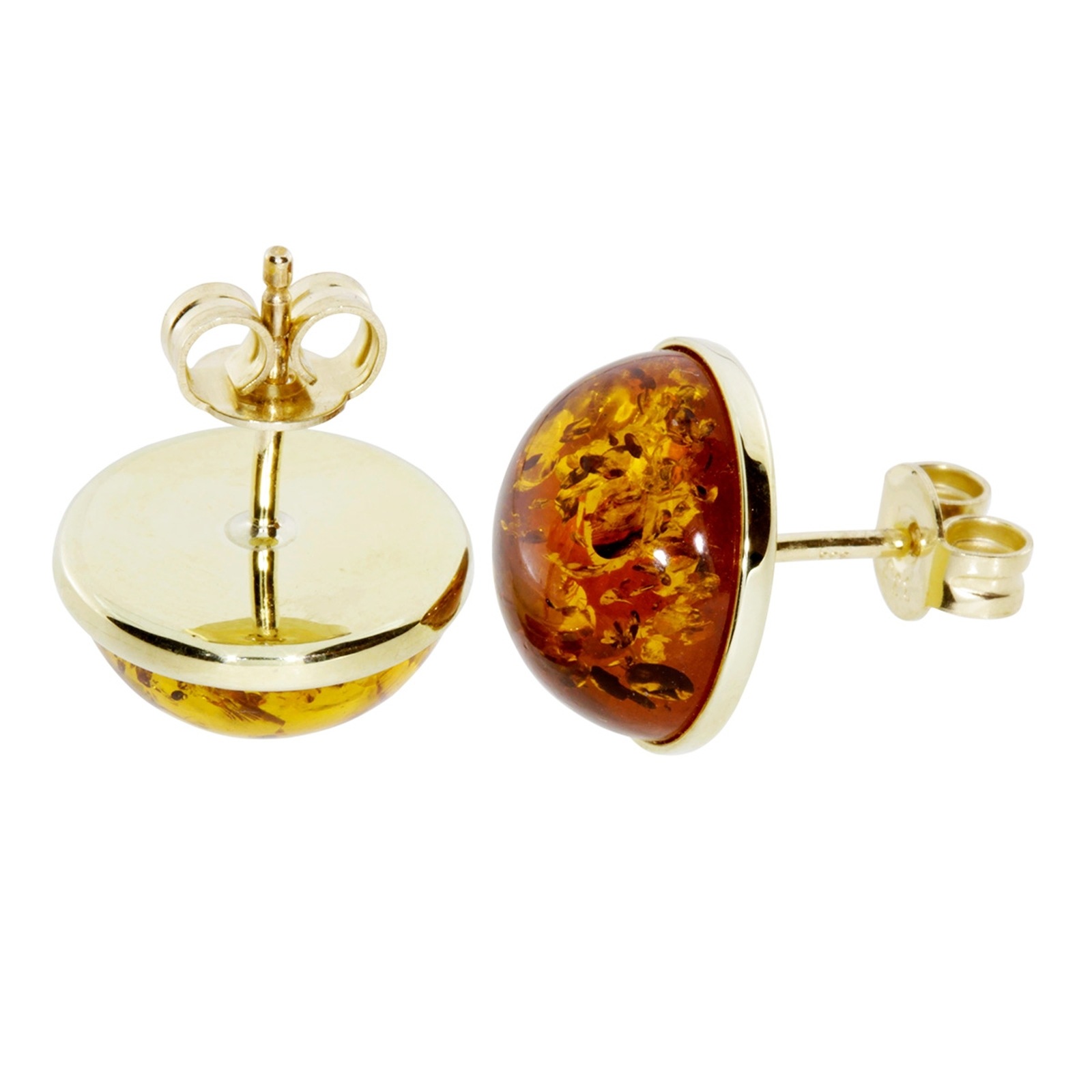 OSTSEE-SCHMUCK Paar Ohrstecker »- Classic 12 mm - Gold 333/000 - Bernstein«