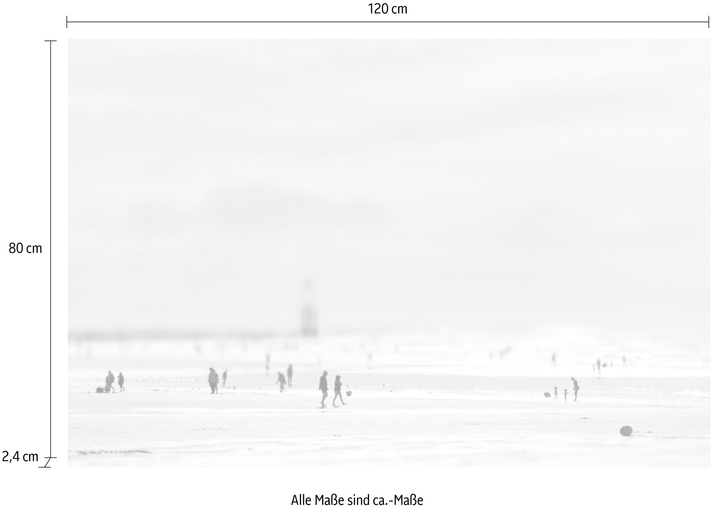 queence Acrylglasbild »Ebbe«, Strand-Strandbilder-Meer-Meer Bilder, Fine Art-Print in Galeriequalität