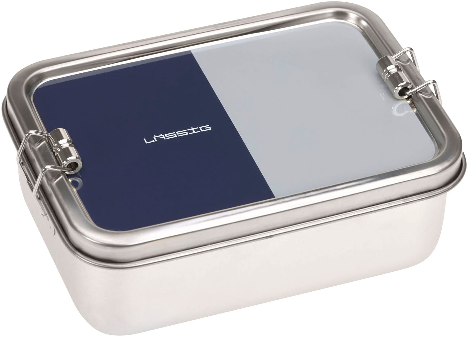 LÄSSIG Lunchbox »Solid, blue«, (1 tlg.), aus Edelstahl