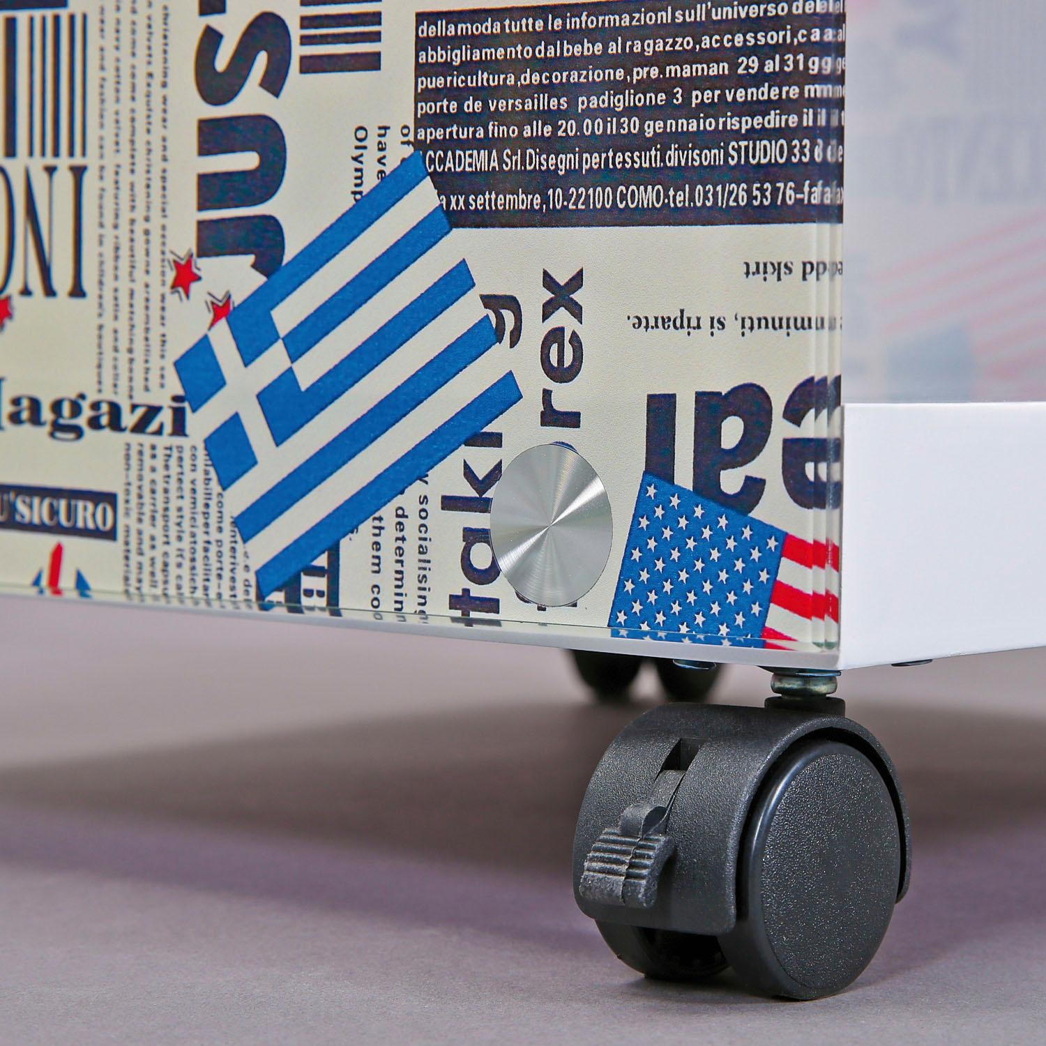 INOSIGN Beistelltisch »Cube«, mit gestalteten Glasseiten