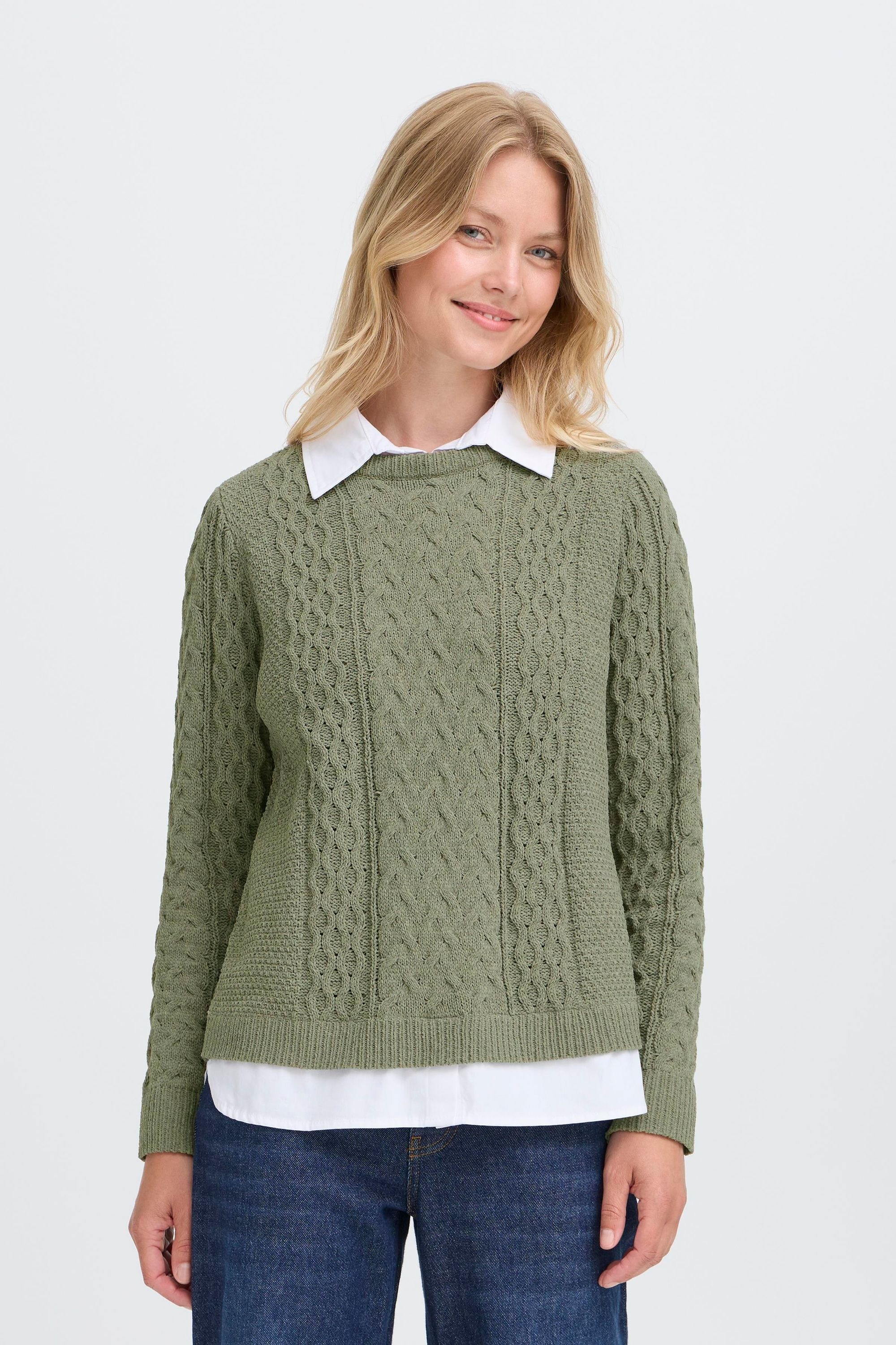 OXMO Strickfleece-Pullover »Strickpullover OXFSANVI PU 1«
