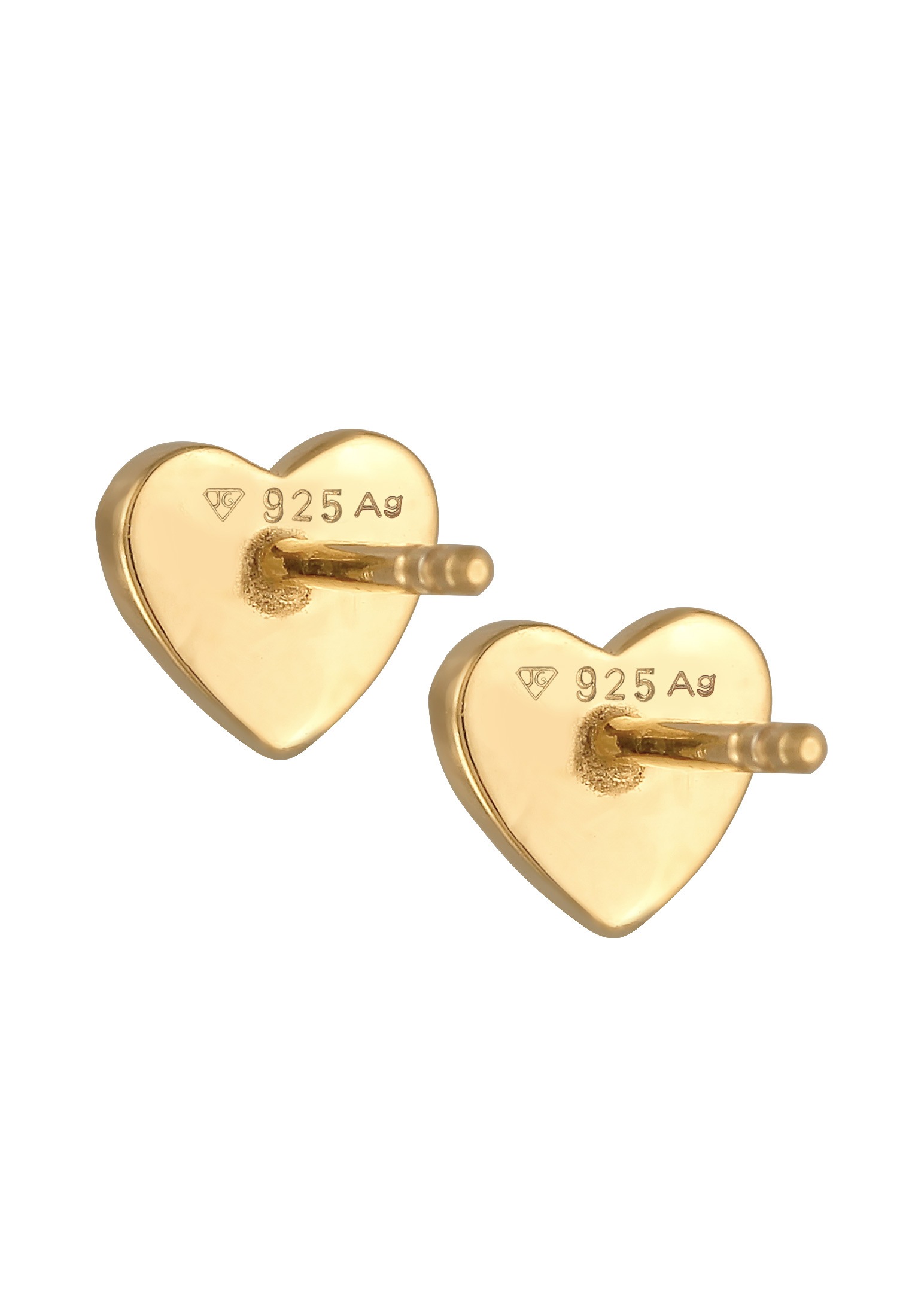 Elli Paar Ohrstecker »Ohrringe Herz Liebe Gehämmert Organic 925 Silber«