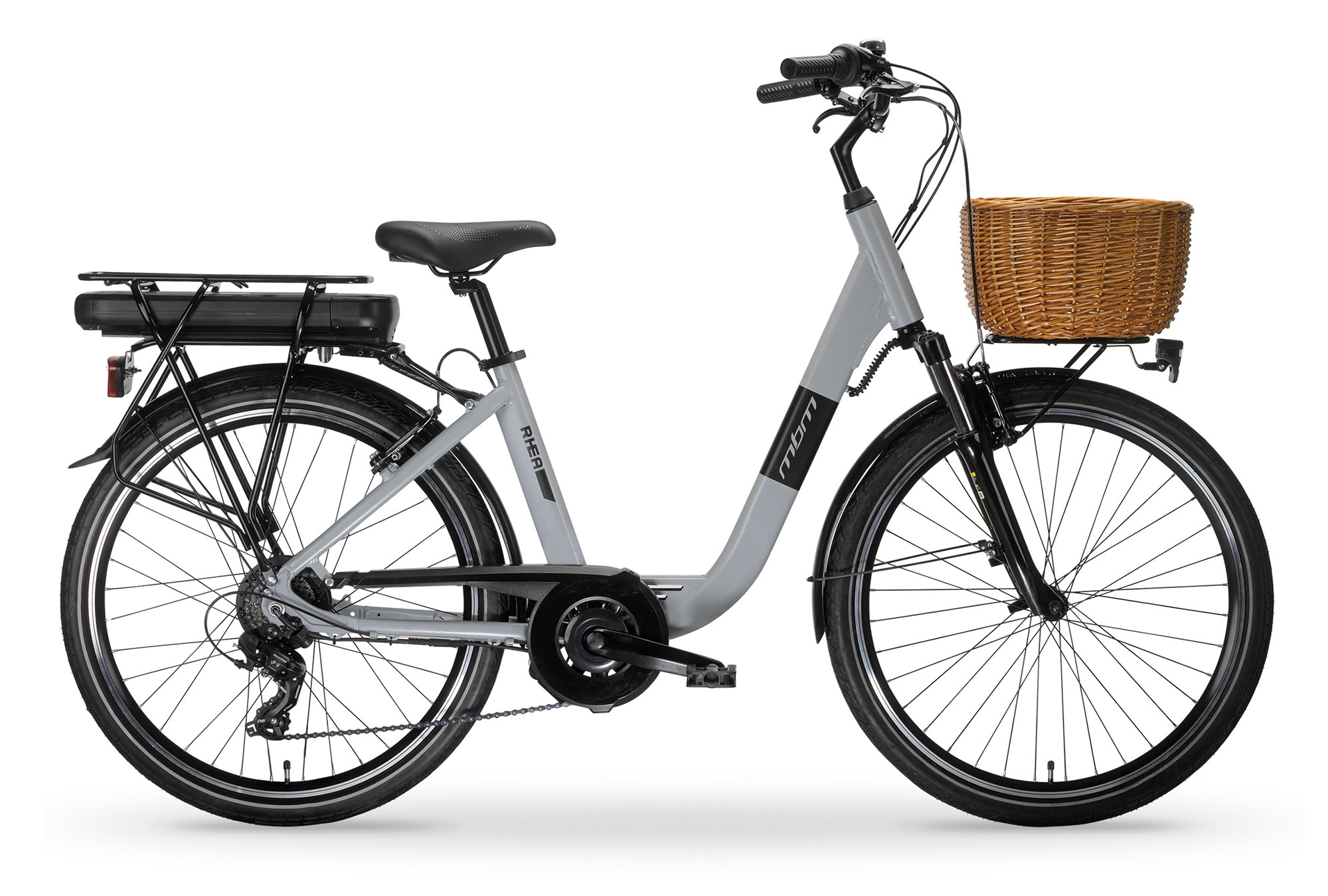 E-Bike »Elektro-Citybike RHEA 26 Zoll, grey«, Shimano