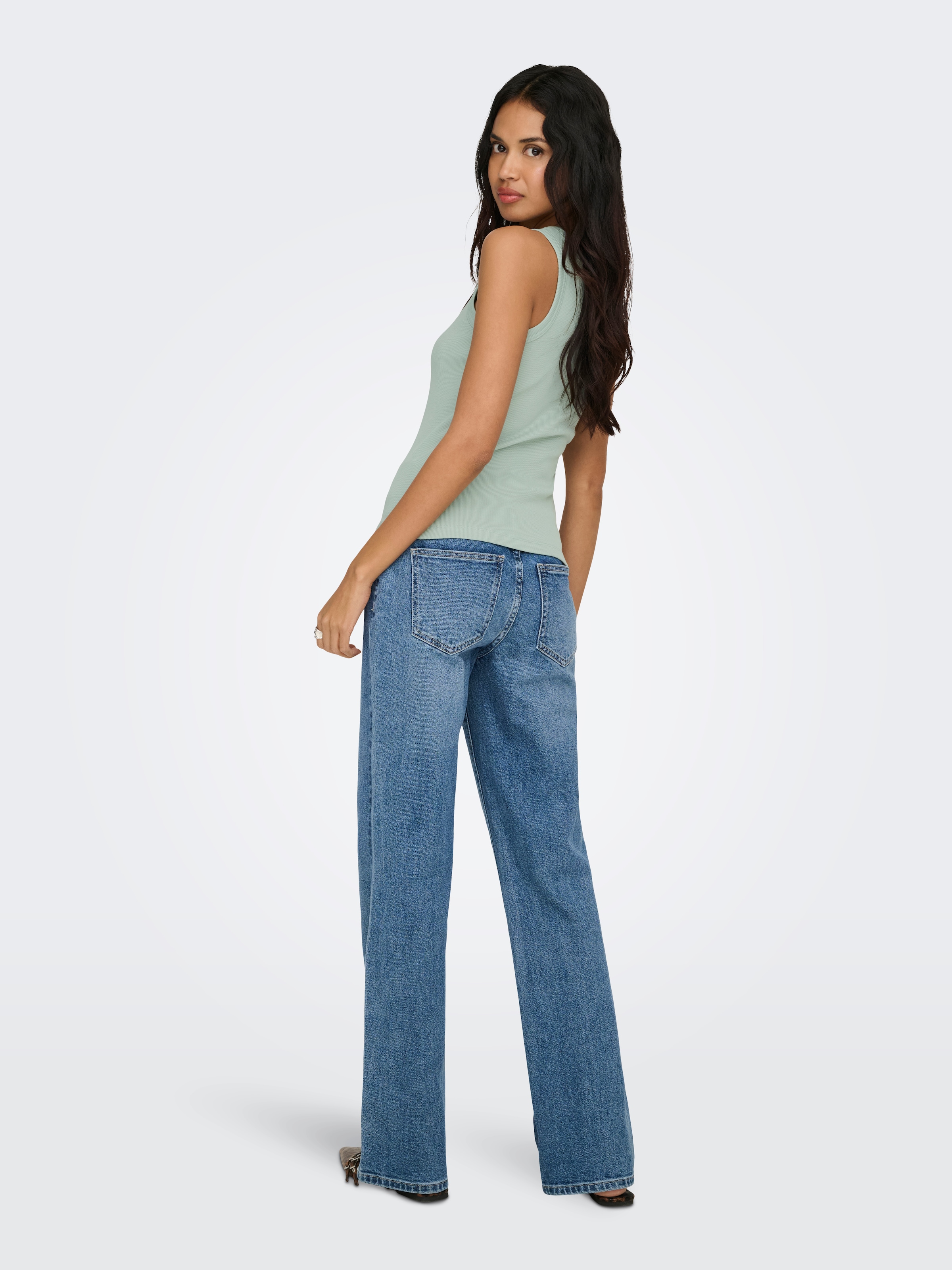 ONLY Tanktop »ONLVAL 2-WAY TANK TOP JRS NOOS« Baumwollmischung, Rundhals