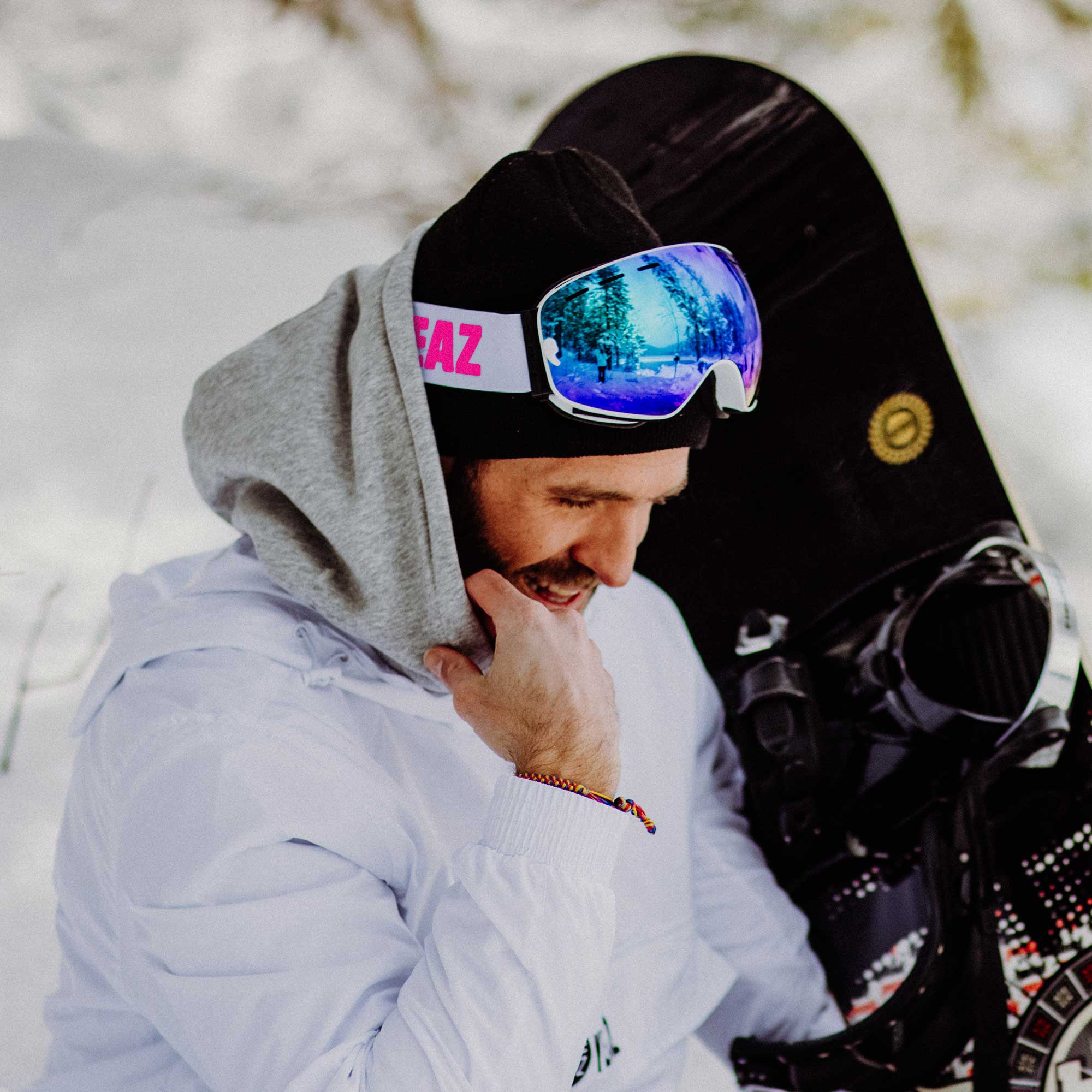 YEAZ Snowboardbrille »Ski- Snowboardbrille mit Rahmen blau/pink verspiegelt XTRM-SUMMIT«