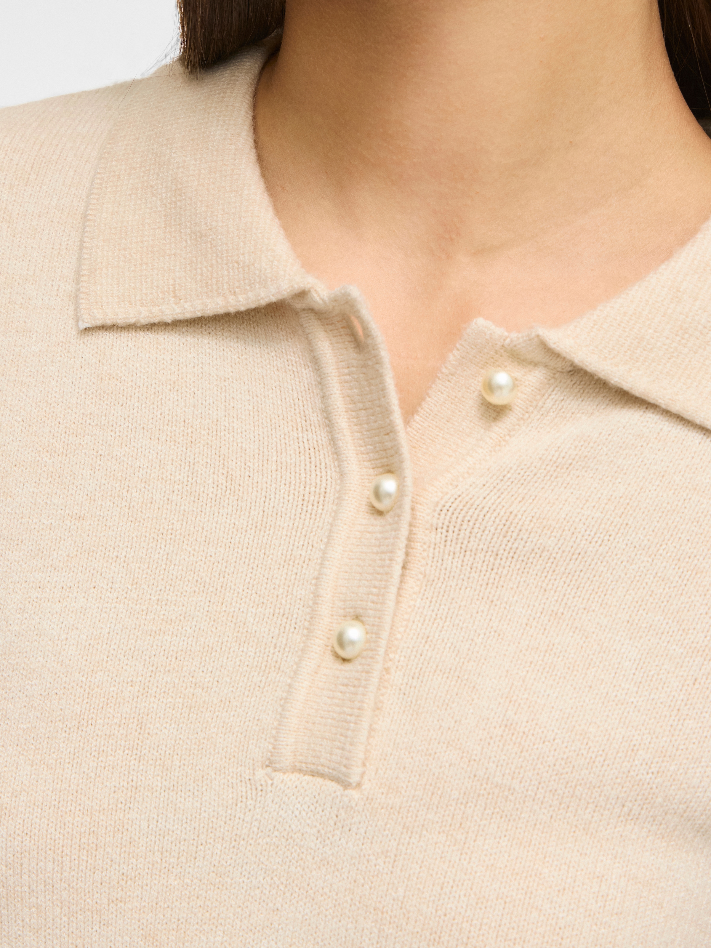 Vila Polokragenpullover »VIRIL L/S POLO PULLOVER KNIT - NOOS« Materialmix, regular fit
