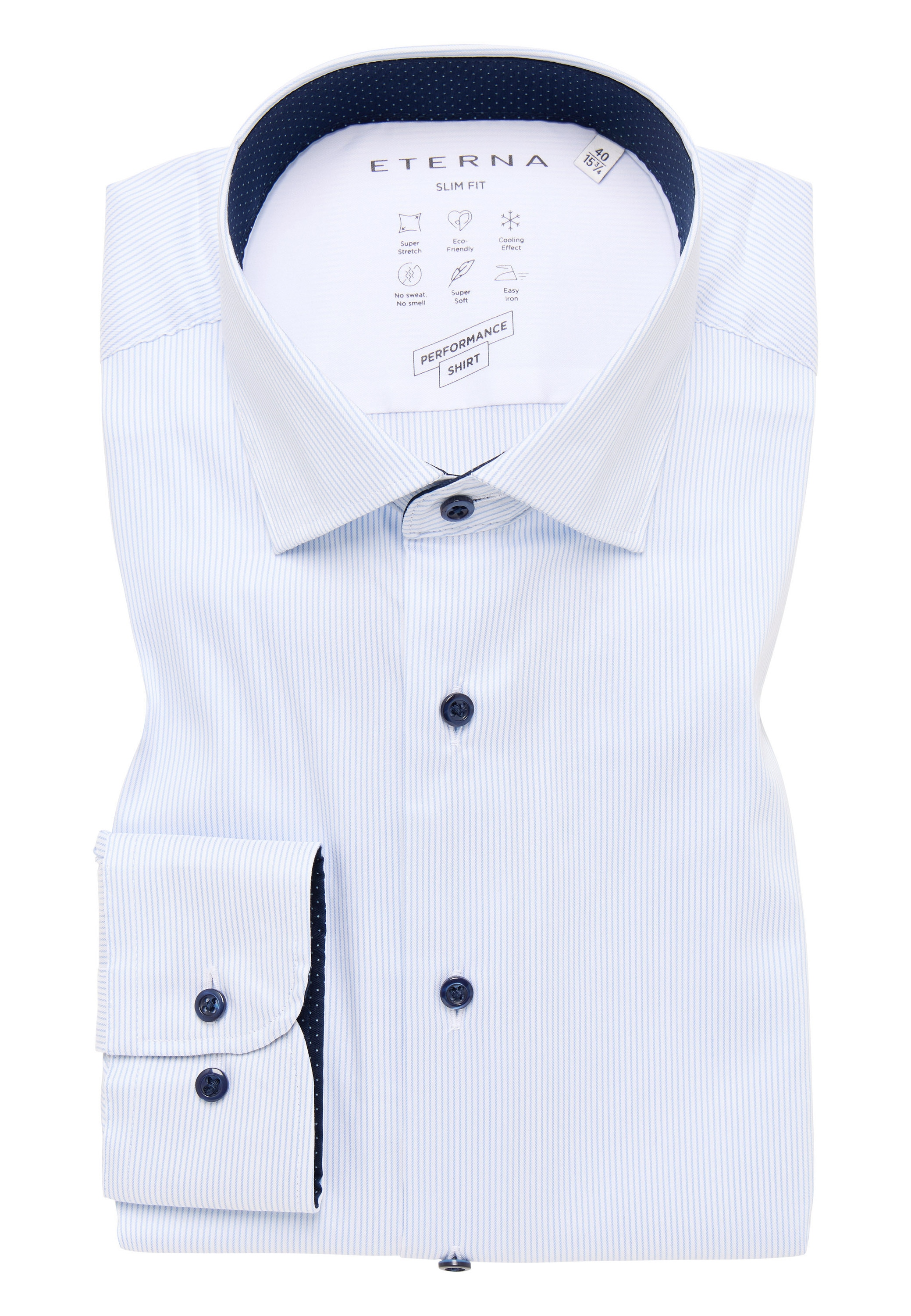 Eterna Langarmhemd »SLIM FIT«, EASY IRON (bügelleicht)
