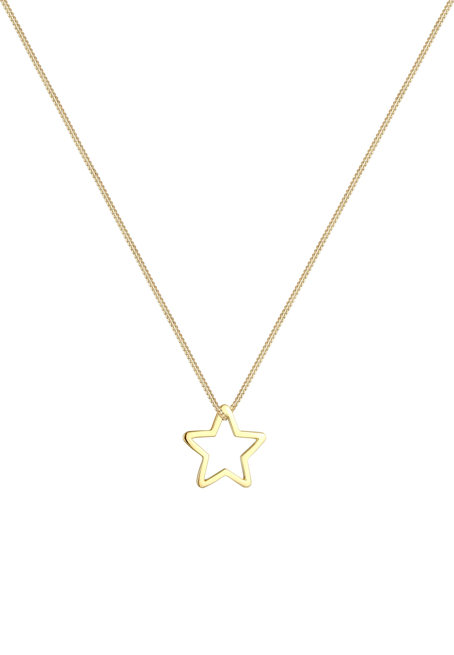 Elli Kette mit Anhänger »Halskette Anhänger Stern 925 Sterling Silber«